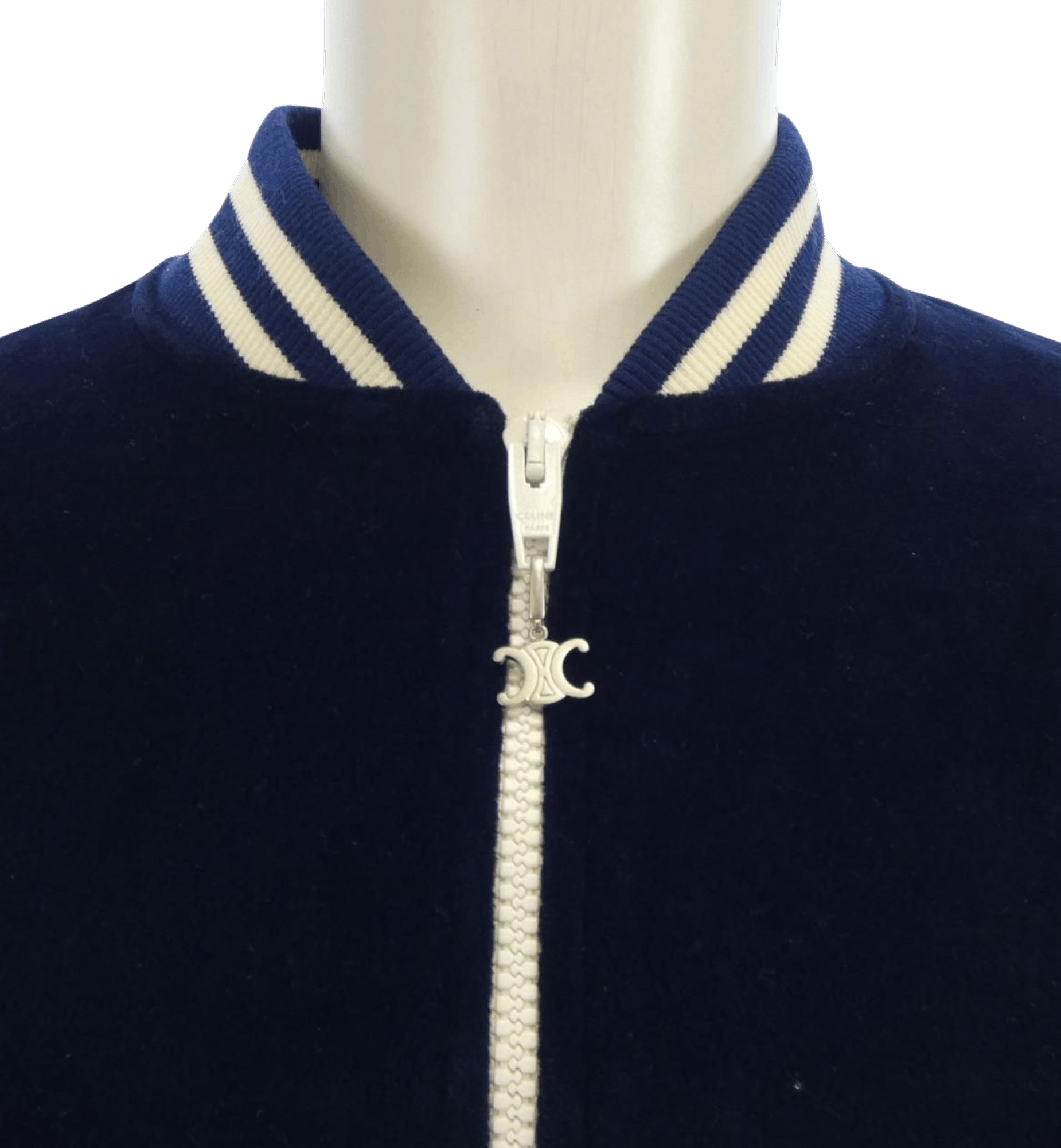 Celine Celine Velour Triomphe Teddy Jacket Velvet Jersey Size US L / EU 52-54 / 3 - 3 Thumbnail