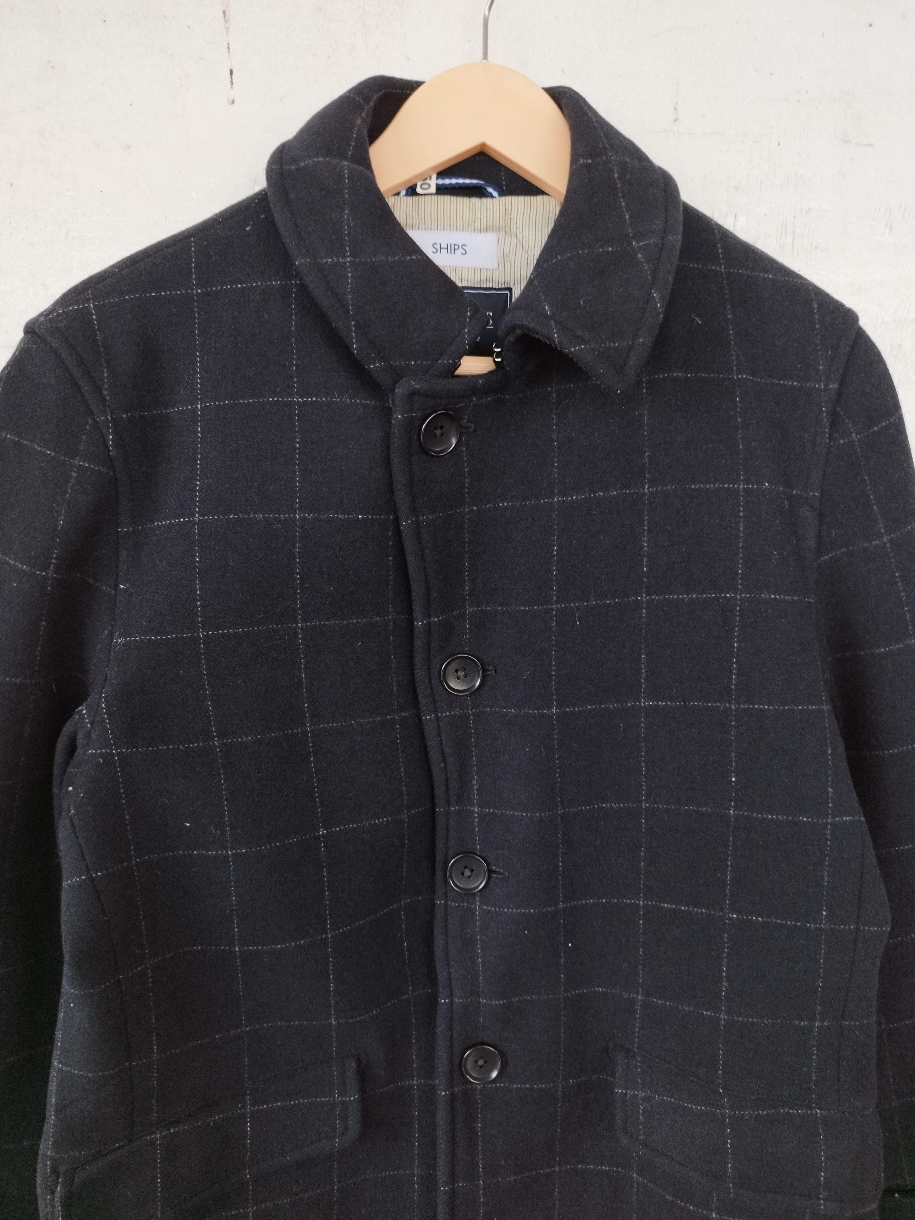 SHIPS Ships jacket plaid wool overcoat Size US M / EU 48-50 / 2 - 2 Thumbnail
