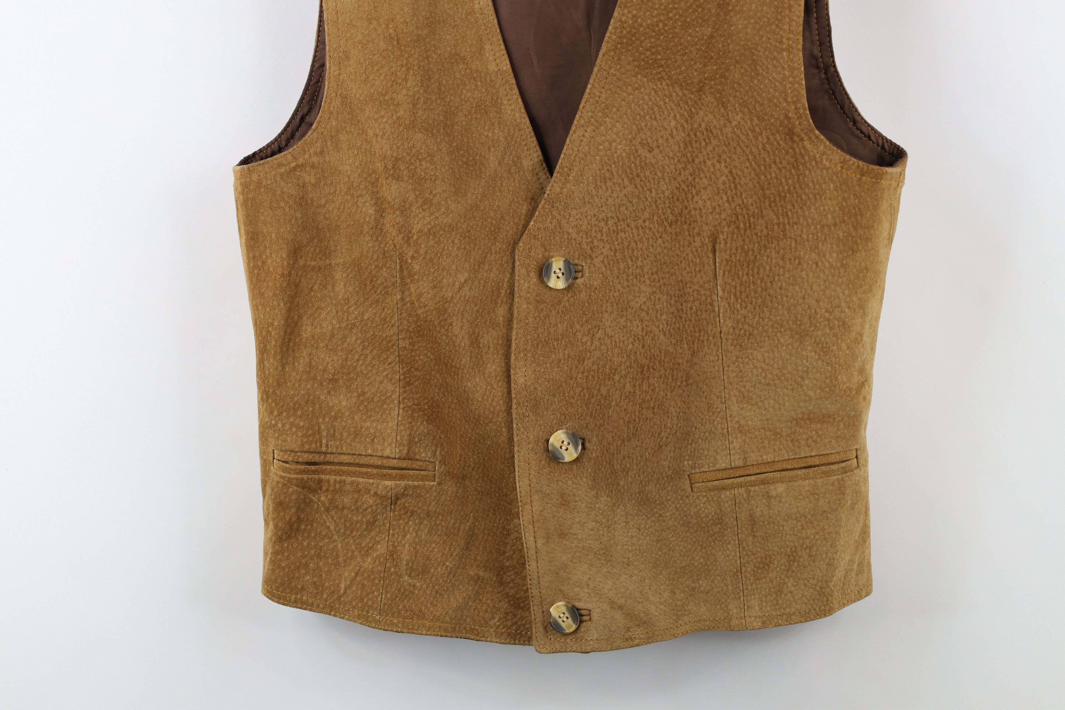 Vintage Vintage 90s Planet Hollywood Cancun Buckle Back Leather Vest Size US S / EU 44-46 / 1 - 3 Thumbnail