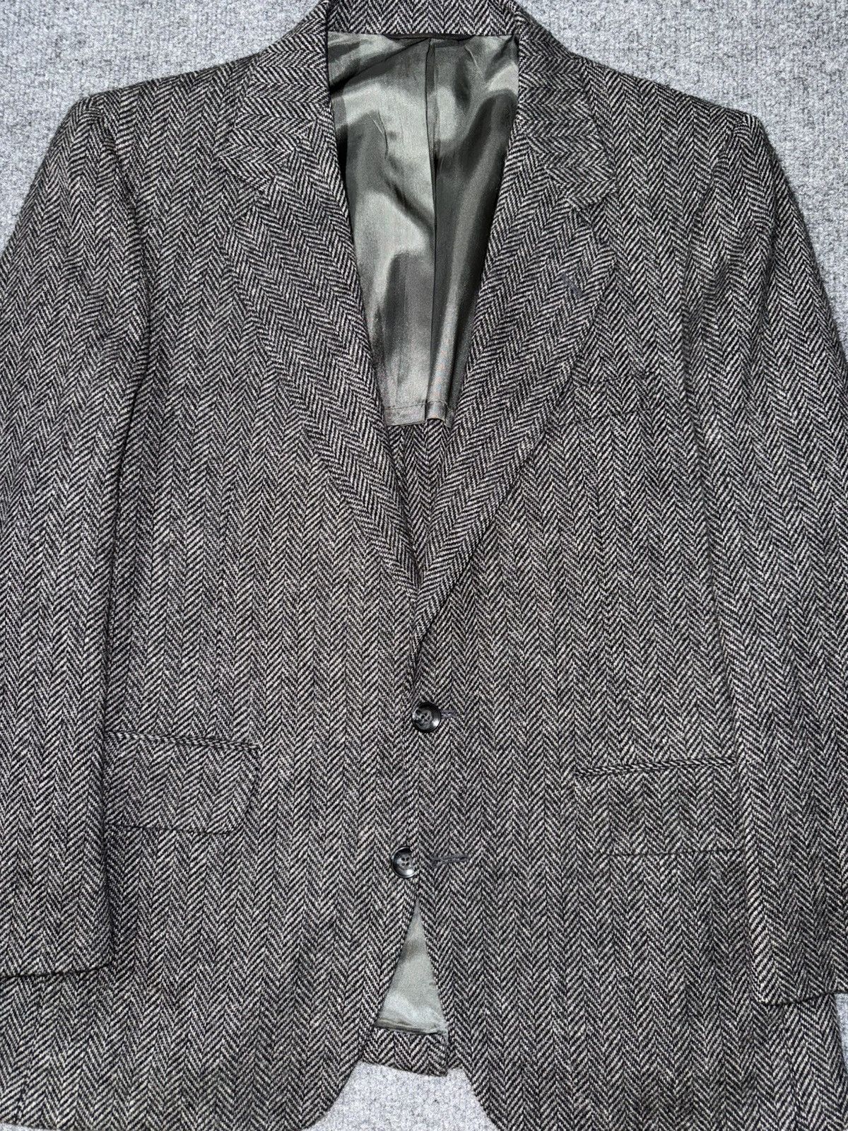 Vintage Vintage Herringbone Wool Blazer (USA Made) – 40S Size 40S - 2 Thumbnail