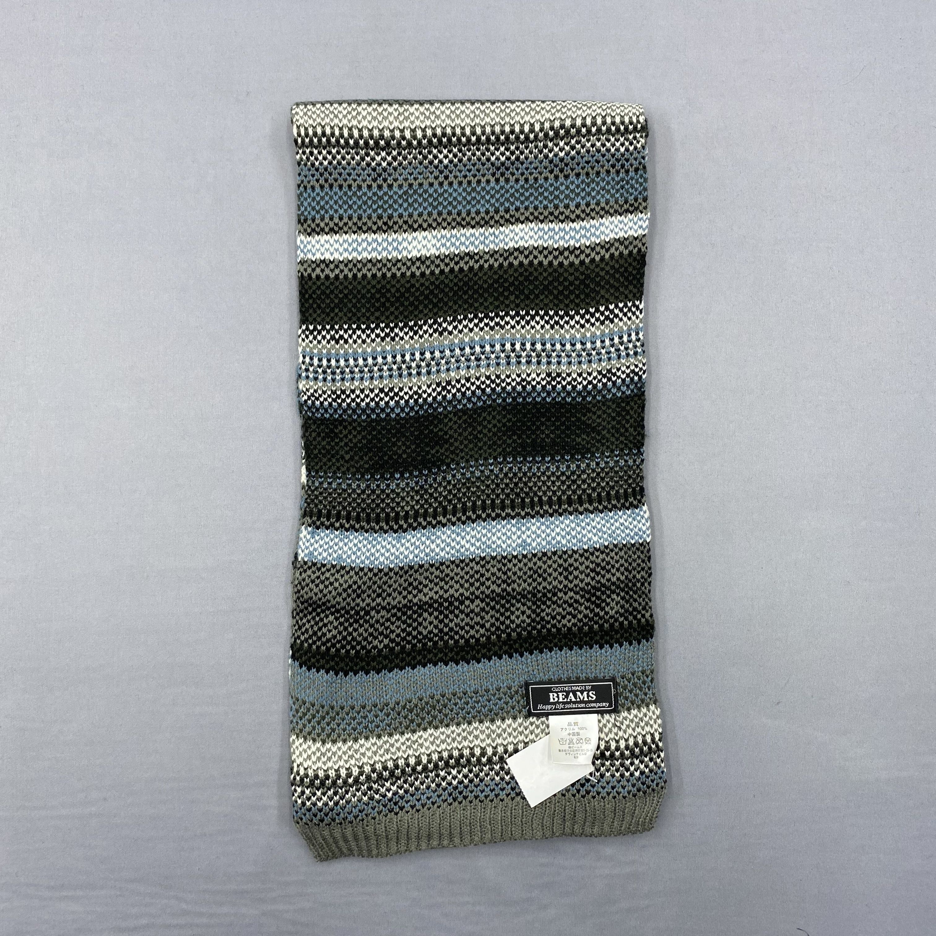 Japanese Brand Vintage Beams Scarf Muffler Wool Cashmere Scarves Size ONE SIZE - 2 Thumbnail