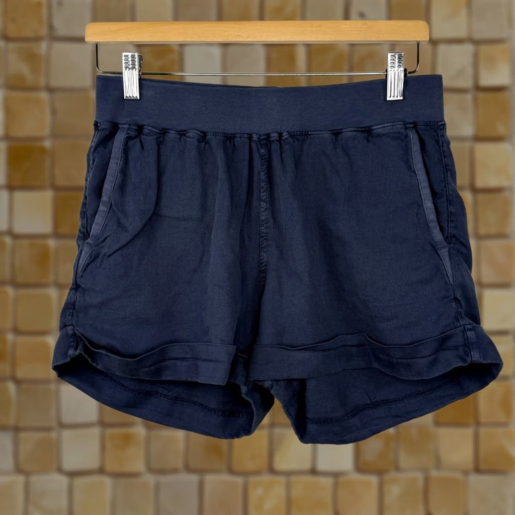 Faherty Faherty Shorts Women's M Pull On Breathable Linen Tencel Blue Capabilities: Pockets, Casual, Travel, Activewear, Gorpcore - Regular Fit Size 32" / US 10 / IT 46 - 1 Thumbnail