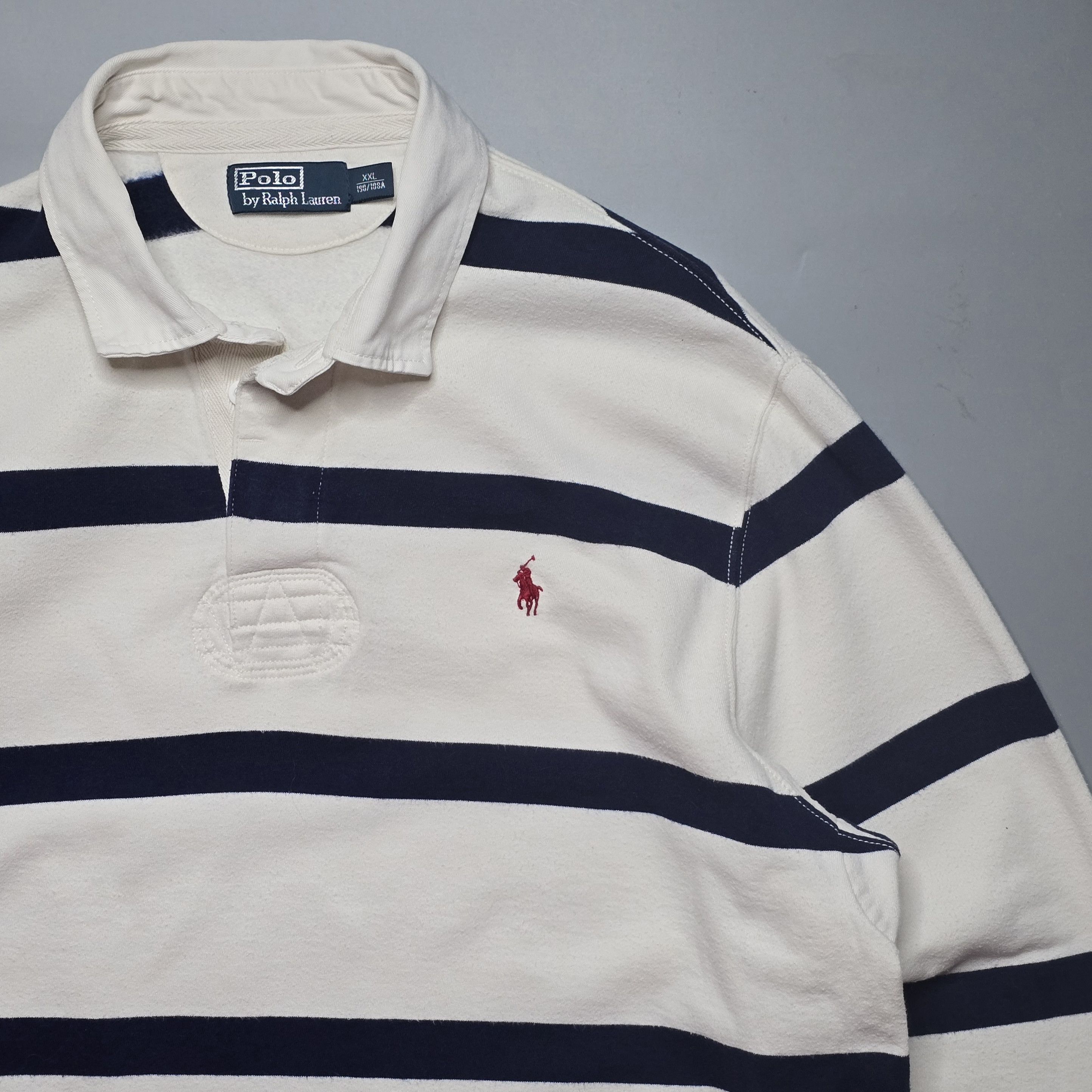 Polo Ralph Lauren Polo Ralph Lauren - Y2K Striped Rugby Polo Size US XXL / EU 58 / 5 - 3 Thumbnail