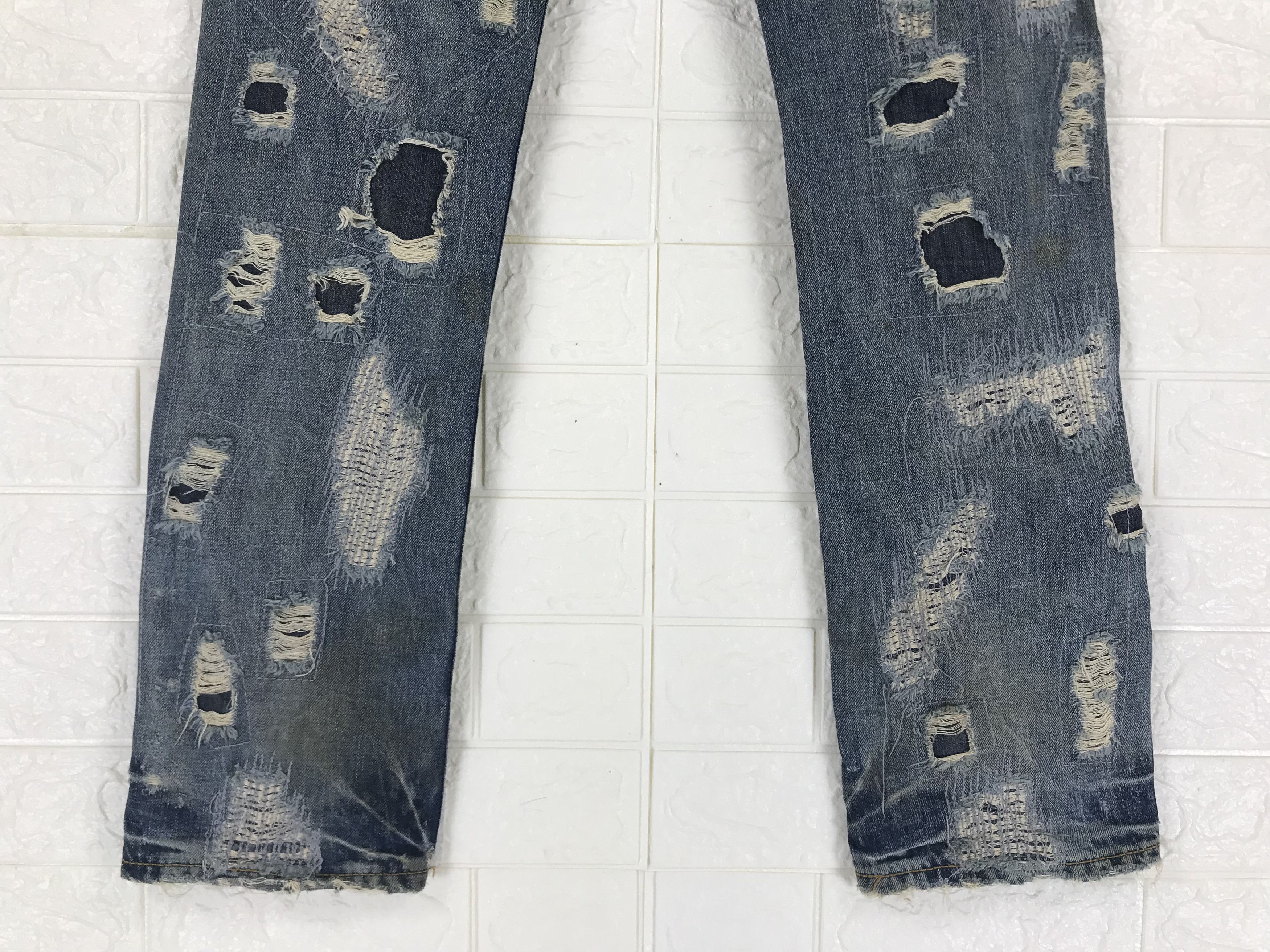 If Six Was Nine Vintage Japanese Distressed Design Jeans Size US 31 - 8 Thumbnail