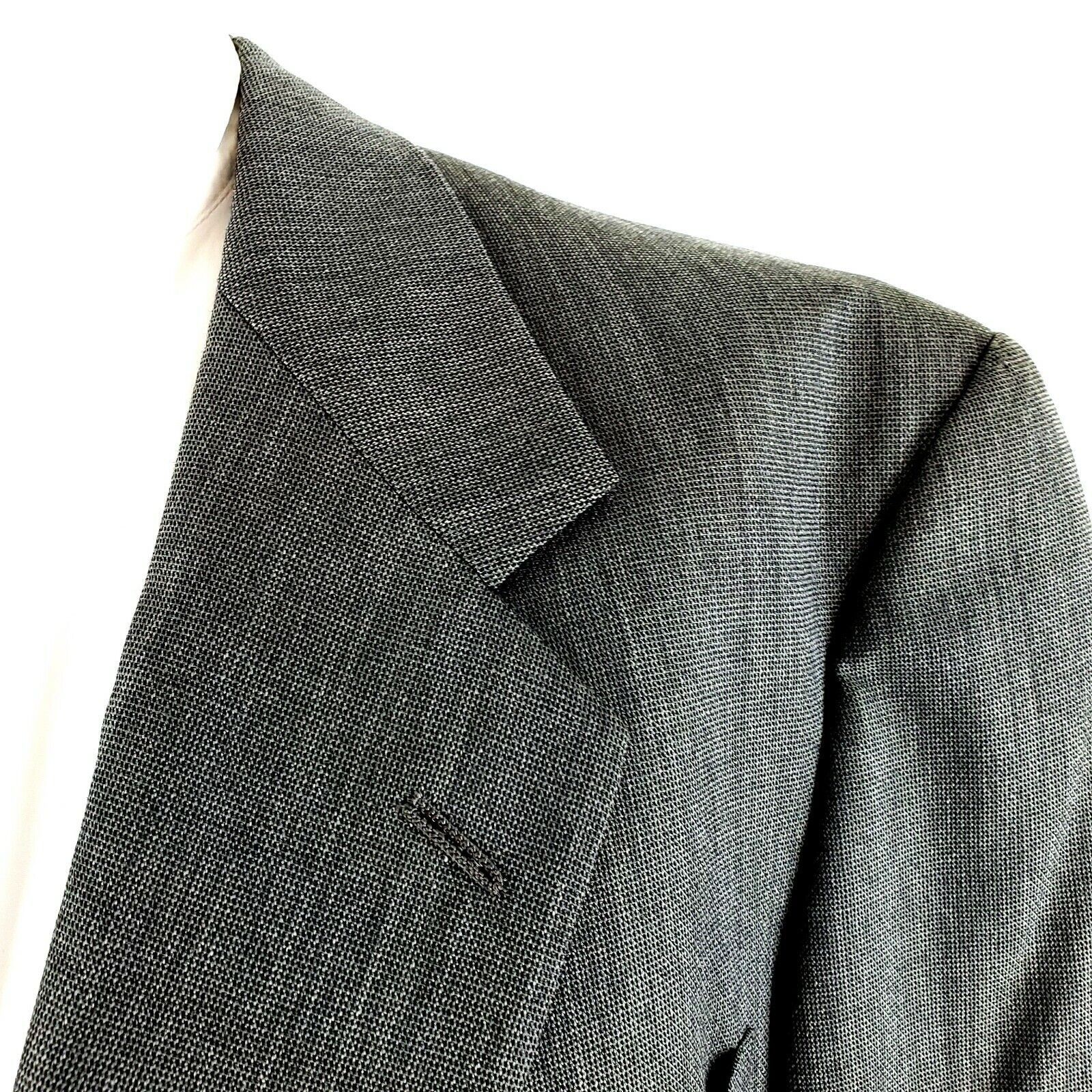 Hart Schaffner Marx Hart Schaffner Marx Wool 2 Button Blazer 42L Gray Check Spor Size 42L - 2 Thumbnail