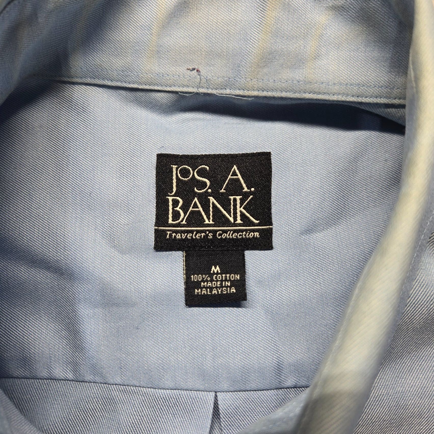 Jos. A. Bank Jos. A. Bank Solid Blue Long Sleeve Button-Up Shirt Adult Medium Mens Size US M / EU 48-50 / 2 - 2 Thumbnail