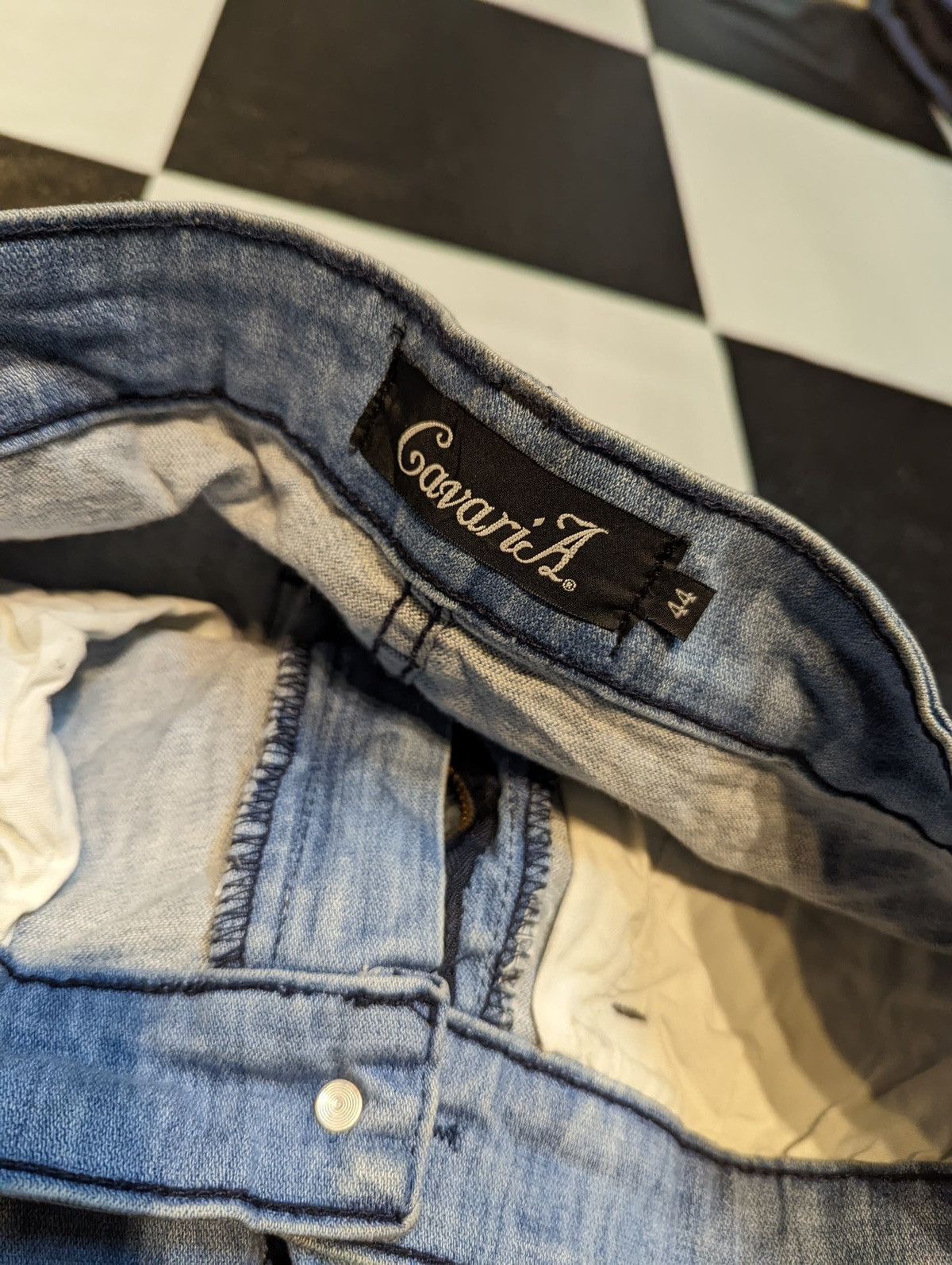 Japanese Brand CavariA Jeans Destress Size 28" / US 6 / IT 42 - 4 Thumbnail