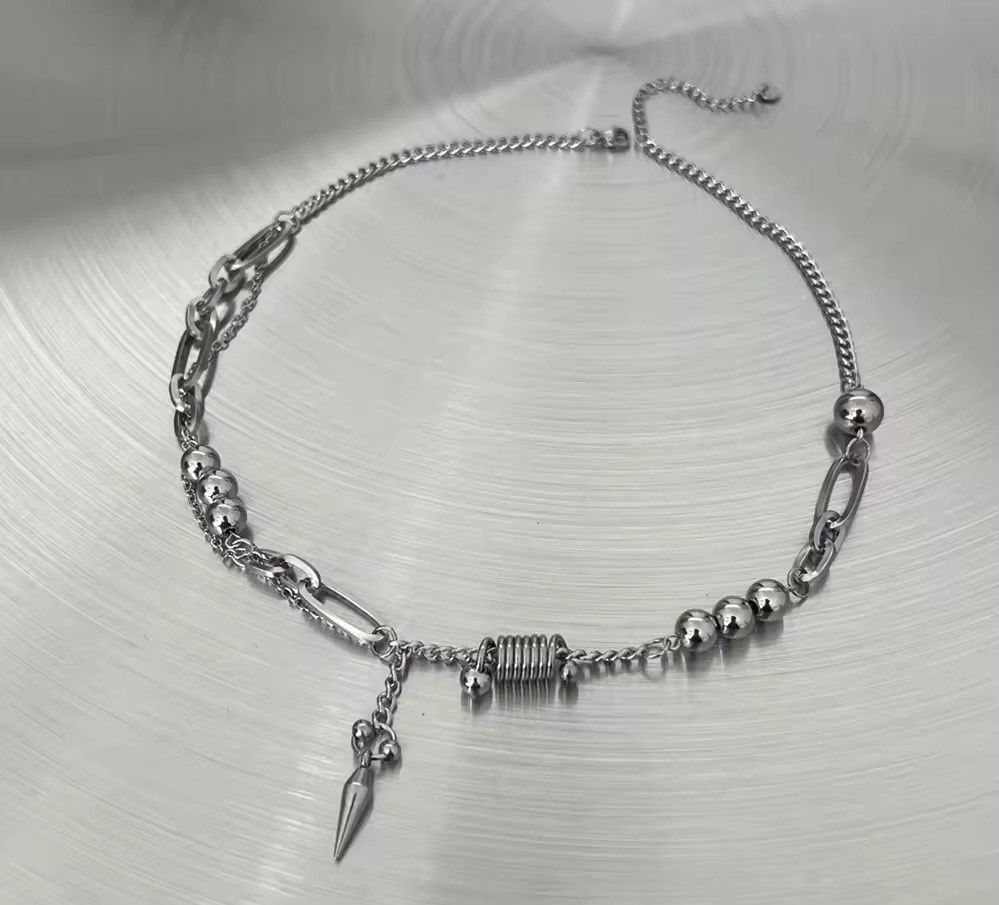 Japanese Brand × Jewelry Splicing Clavicle Rivet Pendant Necklace Size ONE SIZE - 3 Thumbnail