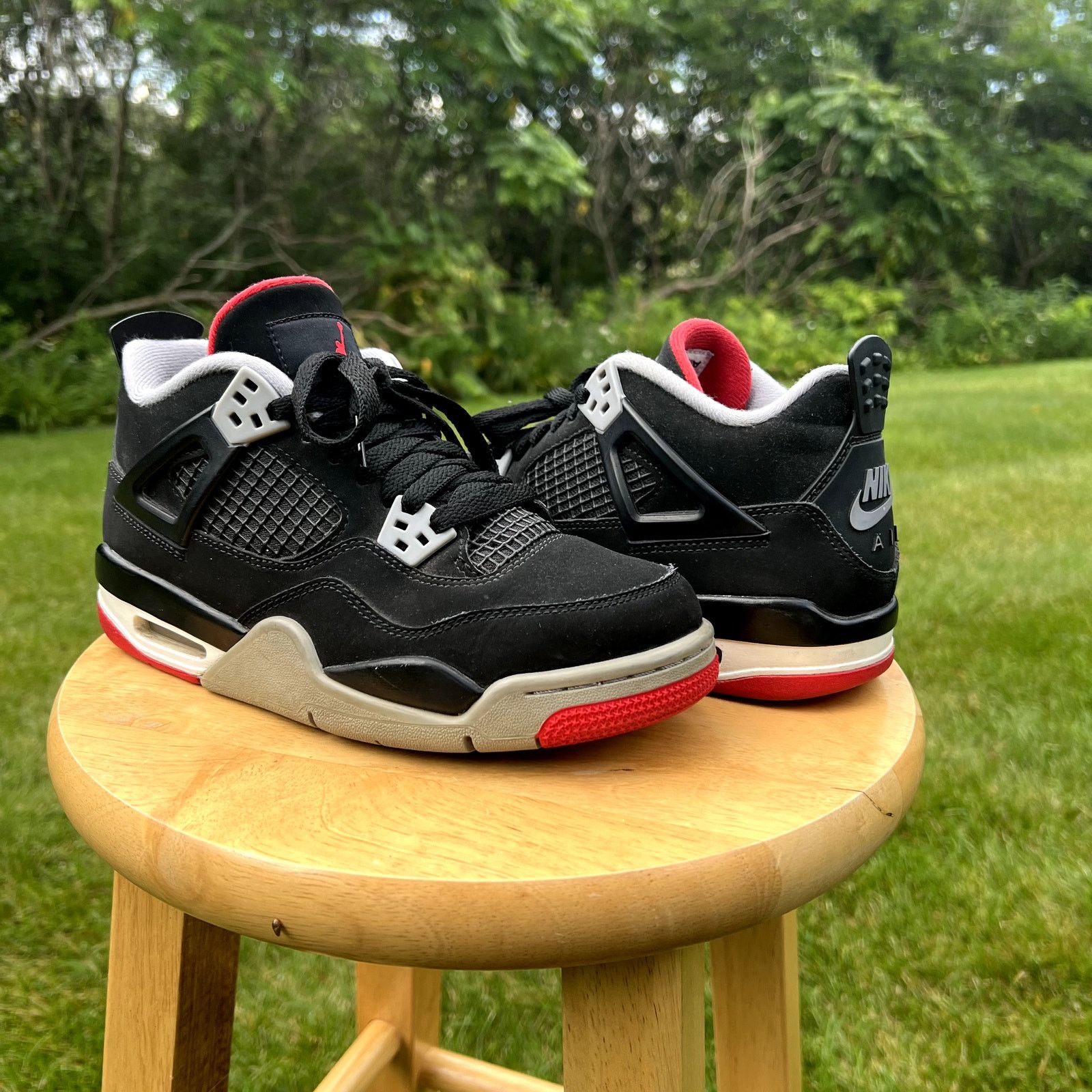 Jordan Brand Nike Nike Air Jordan 4 Retro OG GS Bred 2019 Men s Shoes Size 5.5 Grailed