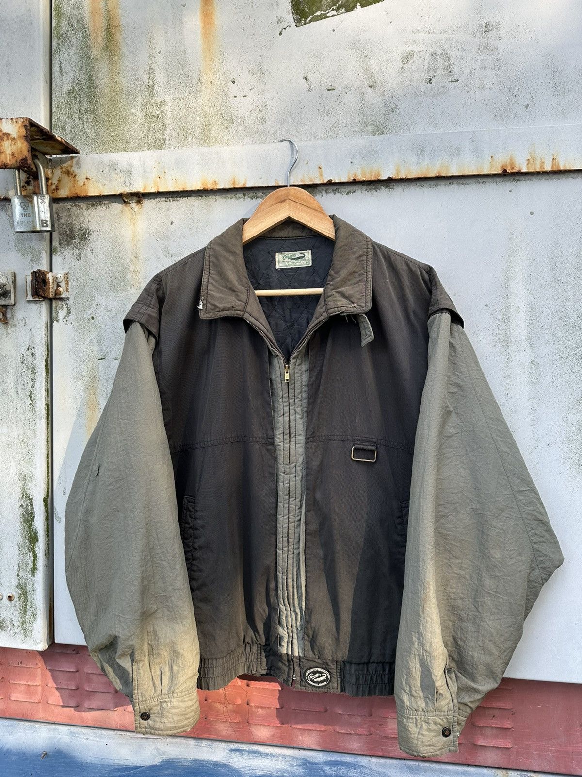 Vintage 👹Vintage THRASHED Crocodile Classic Bomber Jacket Size US M / EU 48-50 / 2 - 1 Thumbnail