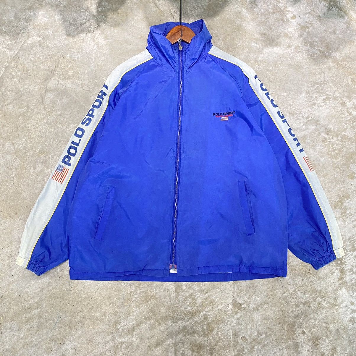 Polo Ralph Lauren Vintage 90s Polo Sport Sleeve Print windbreake Size US M / EU 48-50 / 2 - 2 Thumbnail