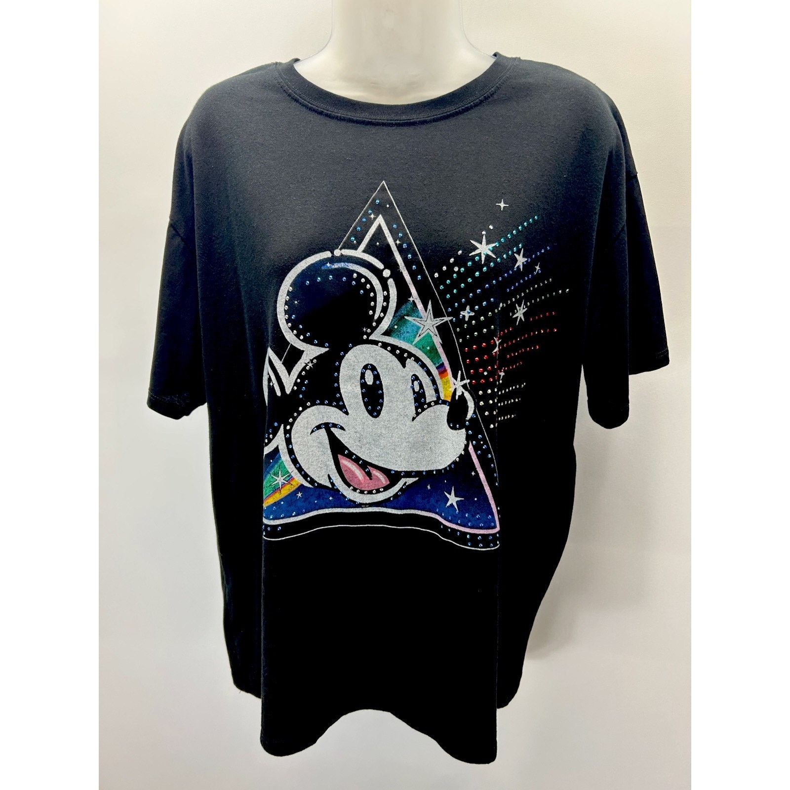 Disney Mickey Mouse Rhinestone T-shirt Disney XL (15/17) Black. Size XL / US 12-14 / IT 48-50 - 1 Thumbnail