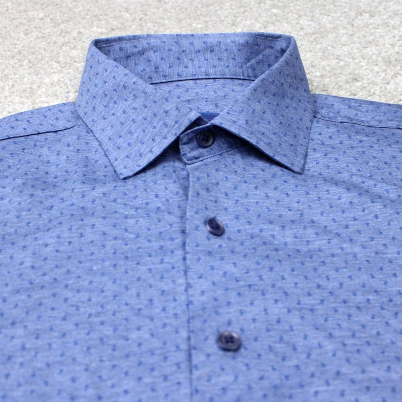 David Donahue David Donahue Shirt Mens 15 Medium Blue Fusion 100% Cotton Long Sleeve Button Dress Shirt Size US M / EU 48-50 / 2 - 6 Thumbnail