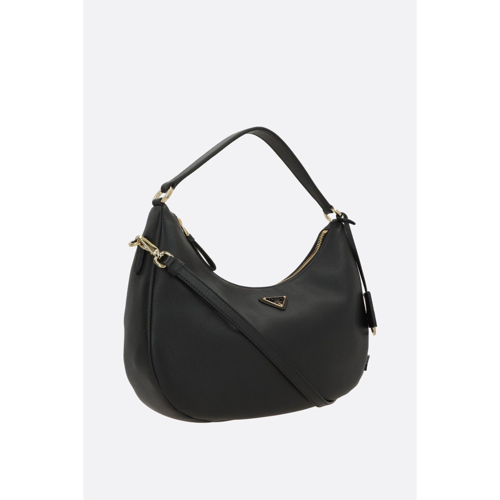 Prada PRADA Black Medium Leather Hobo Bag New & Authentic Size ONE SIZE - 2 Thumbnail
