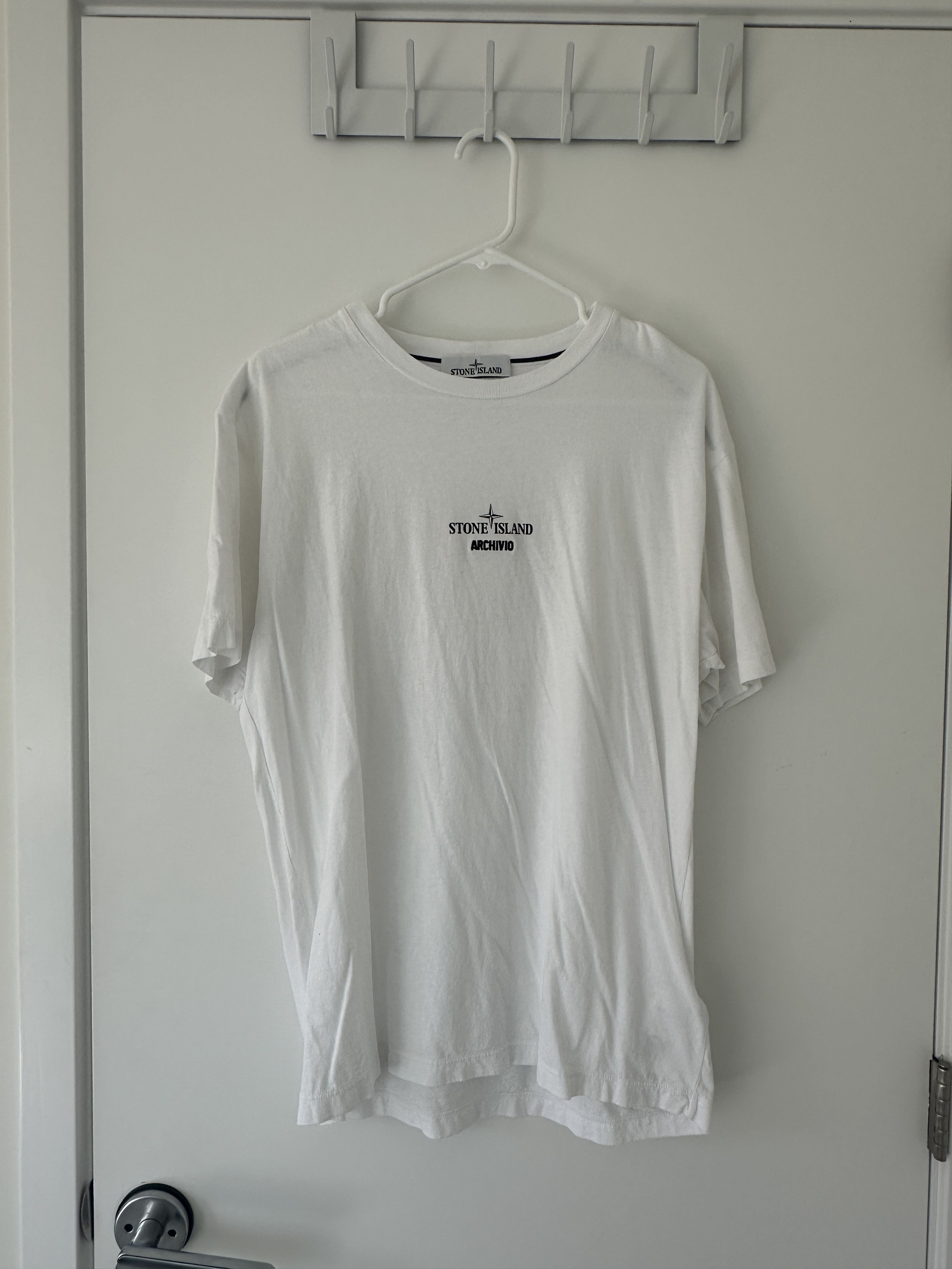 Image of Stone Island Tone Island Archivio Tee in White, Men's (Size XL)