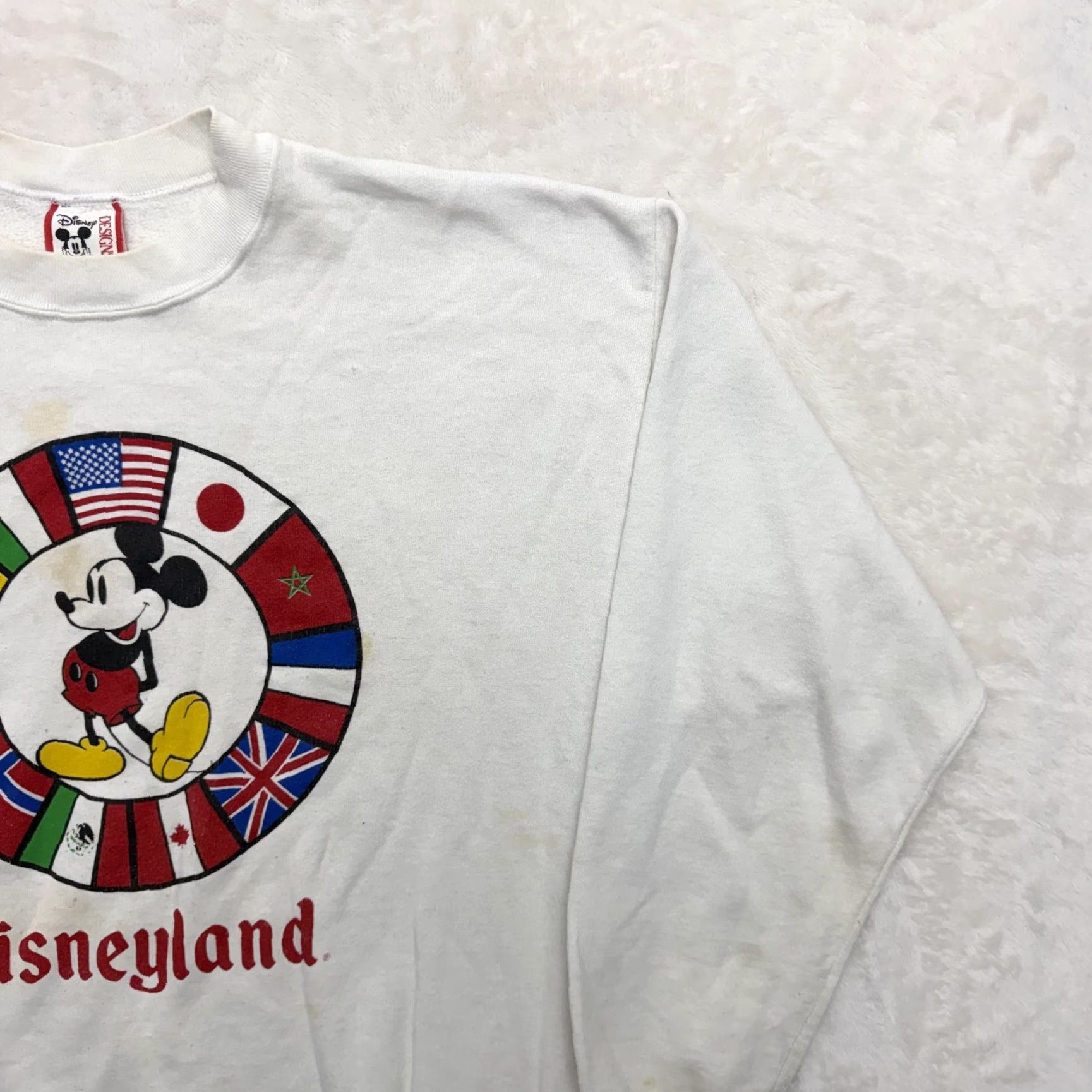 Vintage VINTAGE Mickey Mouse Sweatshirt Mens XL White USA Flag Graphic 90s Disney Designs Pullover Size US XL / EU 56 / 4 - 4 Thumbnail
