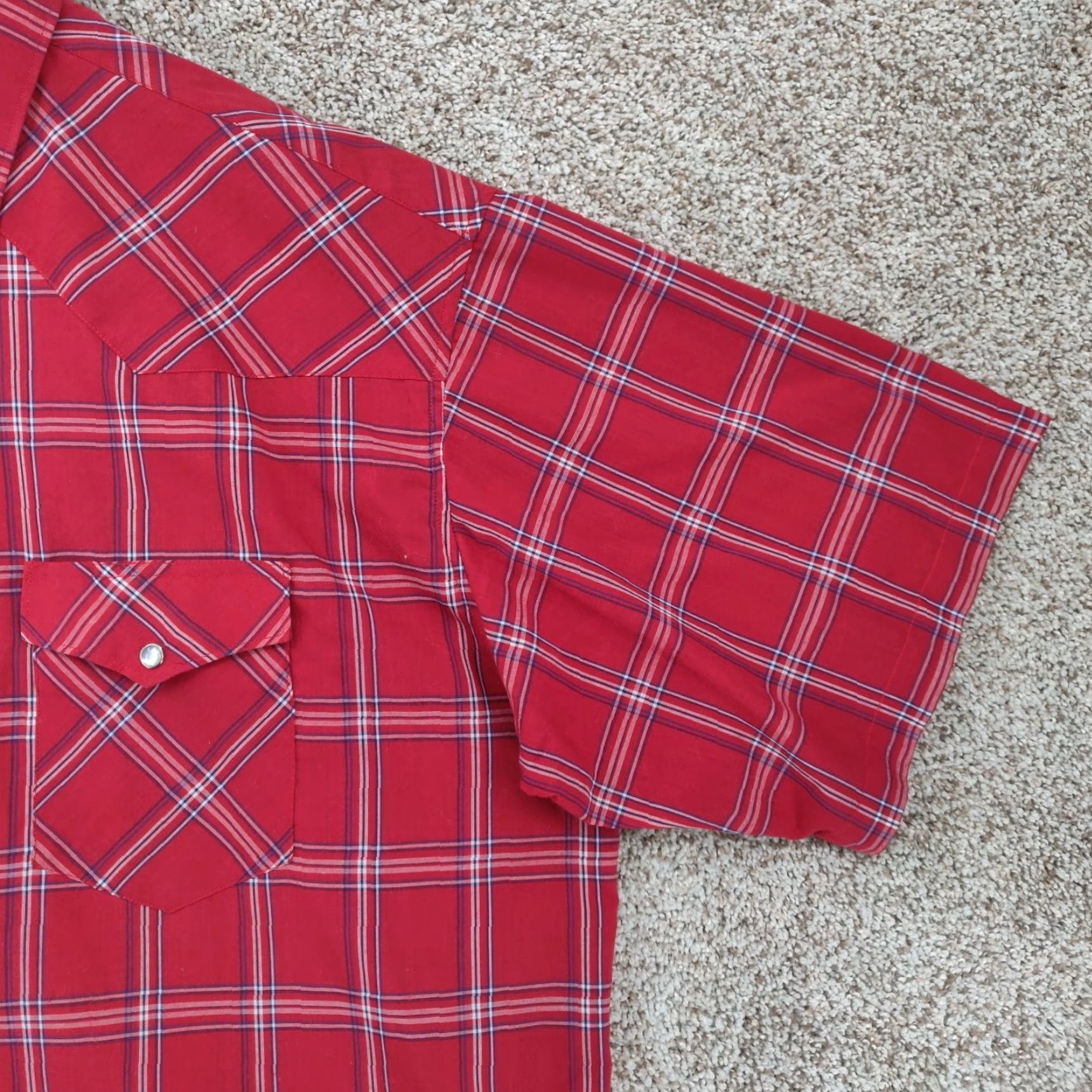 Wrangler VINTAGE Wrangler X Long Tails Shirt Pearl Snap Men 17.5 Red Plaid Western Cowboy Shirt Men 17.5 Red Plaid Wrangler Pearl Snap Western Cowboy Size US XXL / EU 58 / 5 - 4 Thumbnail