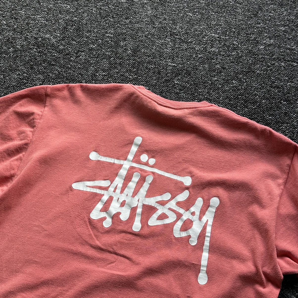 Affliction × Stussy stussy pink logo tee Size US L / EU 52-54 / 3 - 4 Thumbnail
