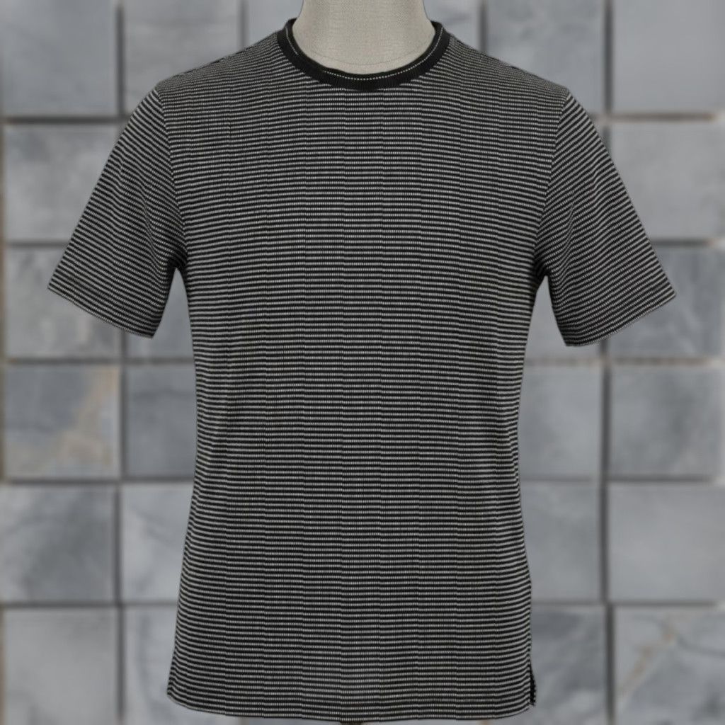 Vintage Baroni Shirt Men Size S Black Gray Striped Minimalist Quiet Luxury T-Shirt Regular Short Sleeve Round Neck Vintage No Size US S / EU 44-46 / 1 - 1 Thumbnail