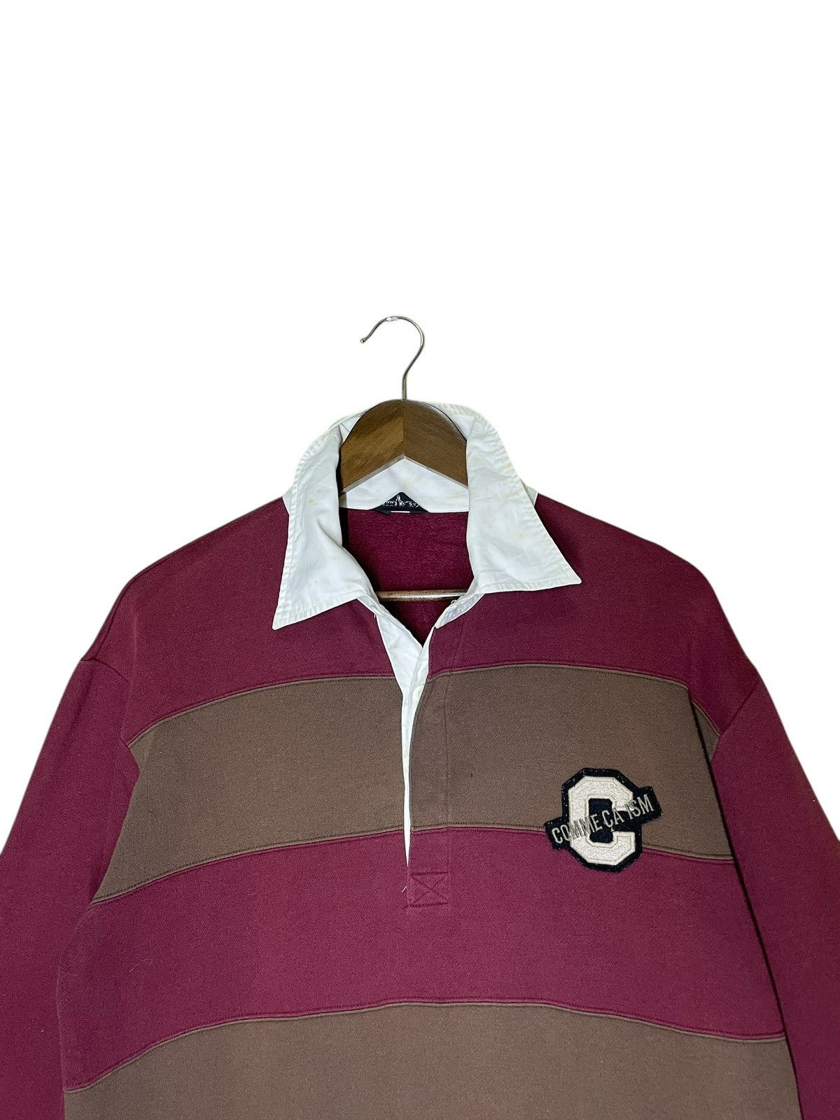 Japanese Brand Comme Ca Ism Stripe Polo Rugby Shirts Size US M / EU 48-50 / 2 - 4 Thumbnail
