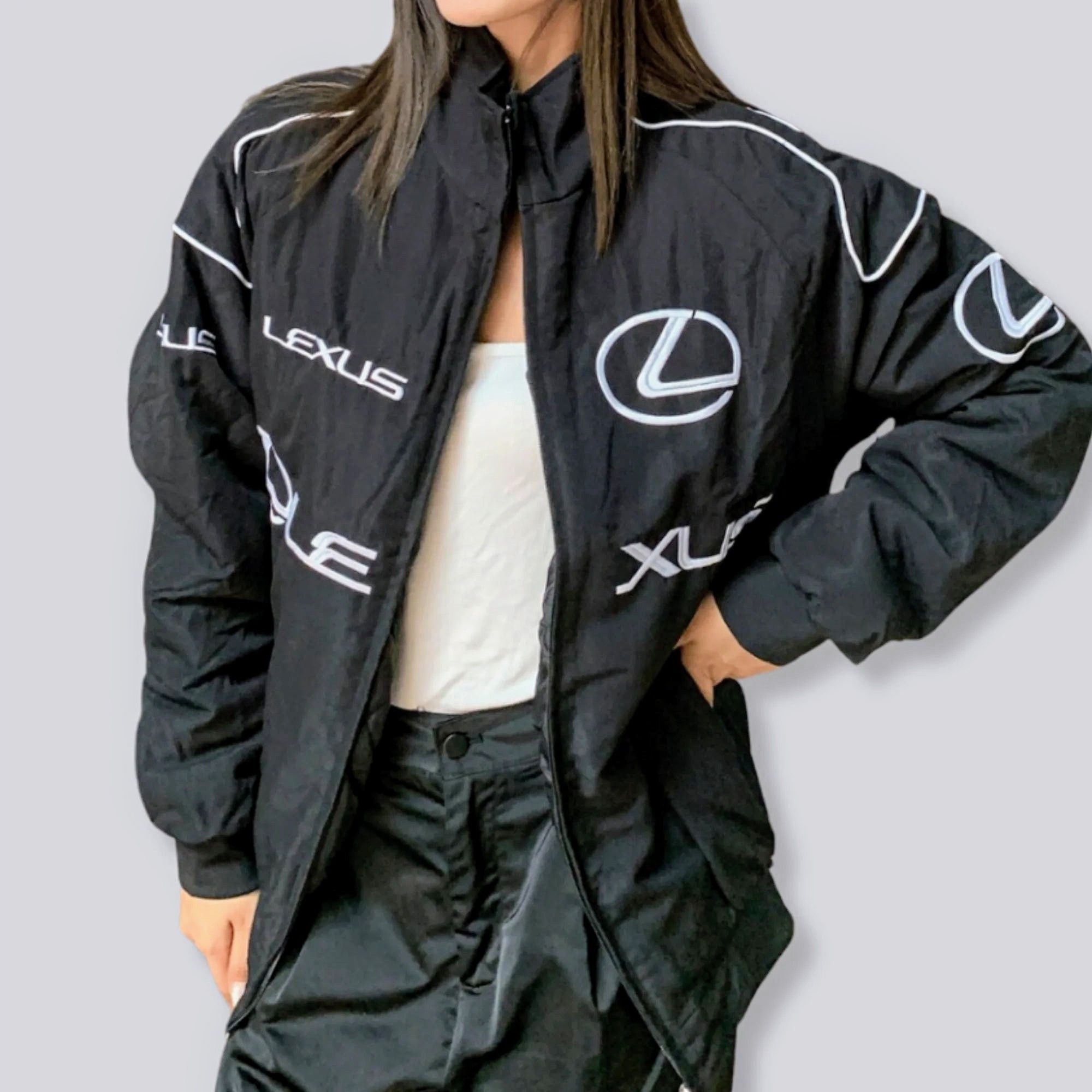 LEXUS黒のナイロンジャケット Rare Vintage Lexus Big Logo Embroidered Logo Jacket 1990s - Etsy