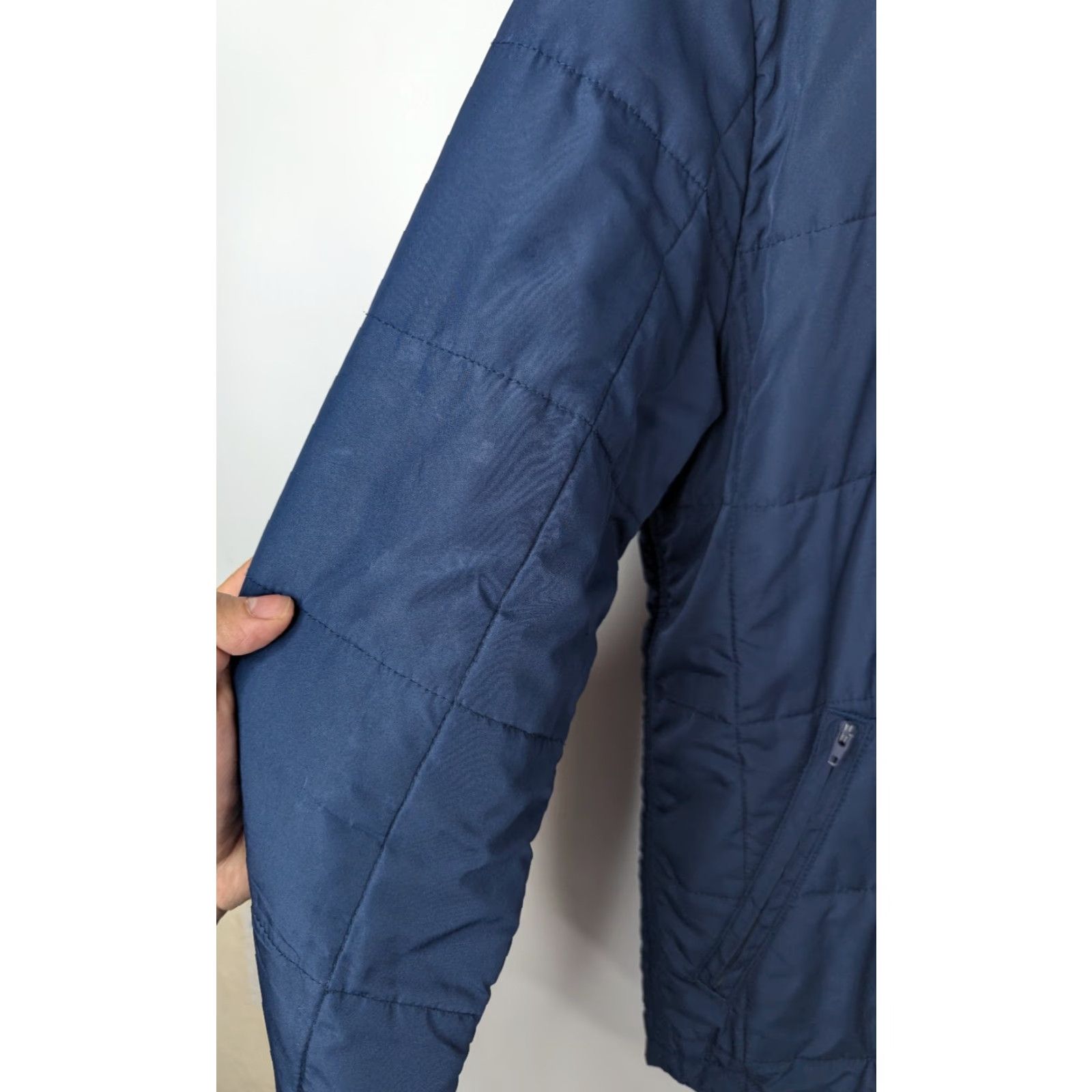 Vintage CPO Provisions Jacket Bomber Size XS Blue Quilted Leather Collar Pockets Workwear Casual Travel Button Shirt? Size US XS / EU 42 / 0 - 4 Thumbnail