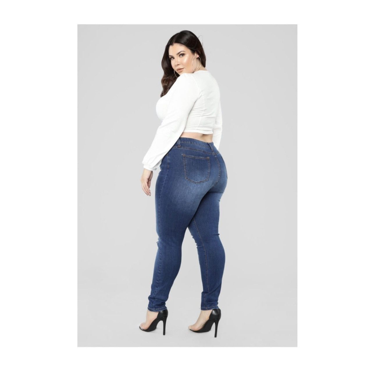 Fashion Nova Fashion Nova Hannah High Rise Jeans Dark Denim 2X Size 40" / US 18 - 9 Thumbnail