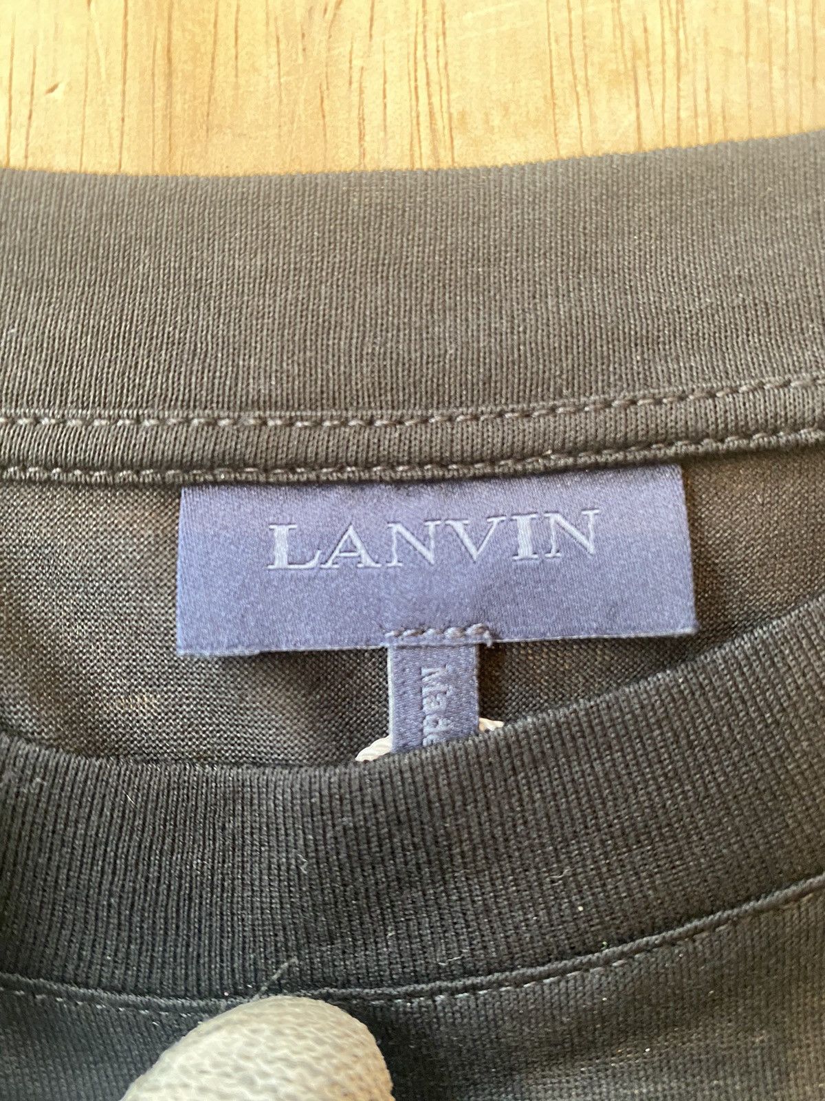 Lanvin LANVIN White Print Black Tee Size M Size US M / EU 48-50 / 2 - 3 Thumbnail