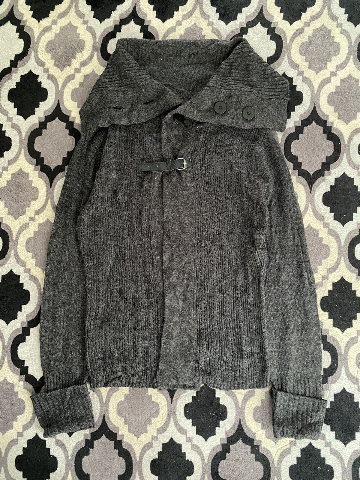 Le Grande Bleu (L.G.B.) Siana bondage turtle neck bono knit jacket Size US M / EU 48-50 / 2 - 1 Thumbnail