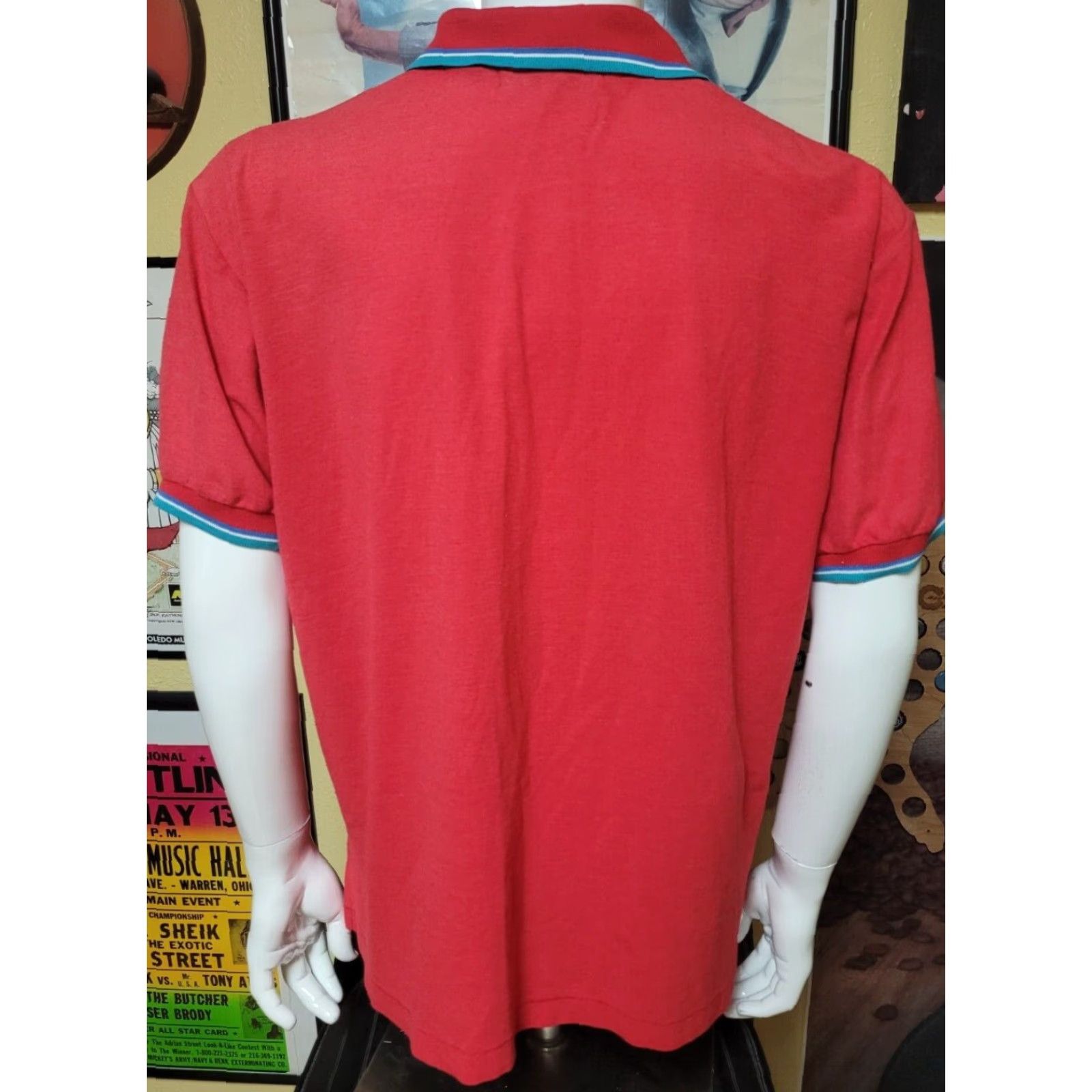 Baracuta VINTAGE Baracuta Polo Shirt XL Red Men Polo 70s Fish Golf Shirt Size US XL / EU 56 / 4 - 4 Thumbnail