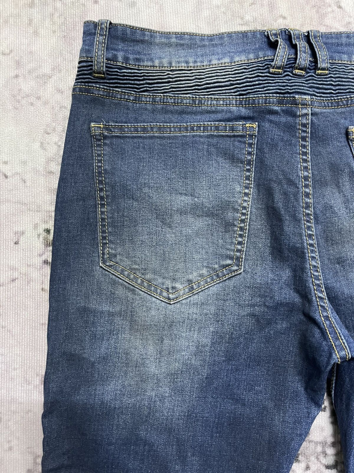 Balmain × Pierre Balmain Pierre Balmain Disstressed Denim Jeans Skinny Size US 34 / EU 50 - 11 Thumbnail