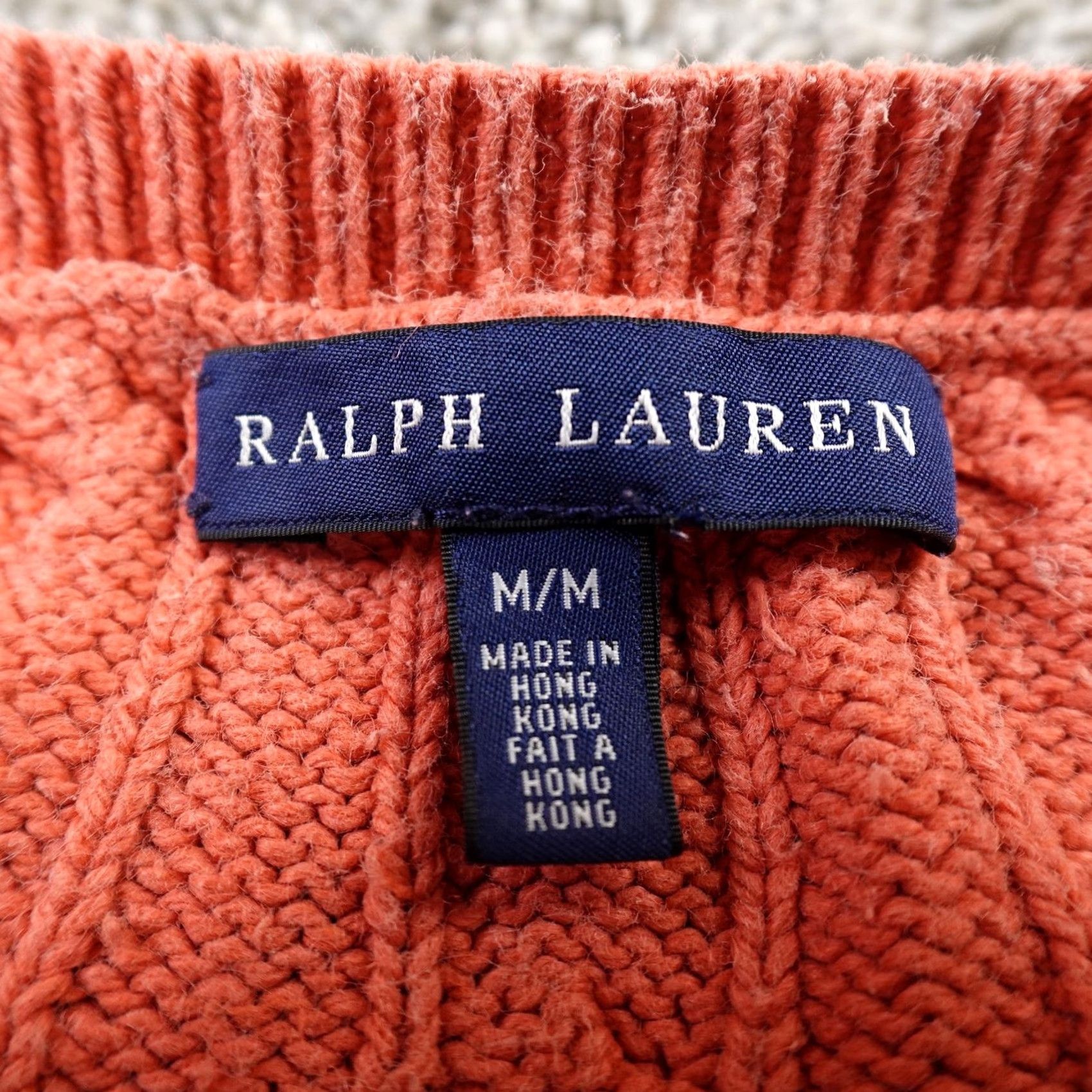 Ralph Lauren Ralph Lauren Sweater Womens M Orange Cable Knit Silk Short Sleeve V-Neck Pullover Women’s Knit Pattern Solid Silk V-Neck Orange M Womens Size M / US 6-8 / IT 42-44 - 4 Thumbnail