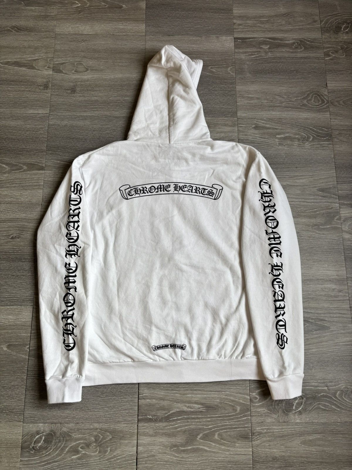 Chrome Hearts Chrome Hearts White Scroll Zipup Hoodie Size US L / EU 52-54 / 3 - 2 Thumbnail
