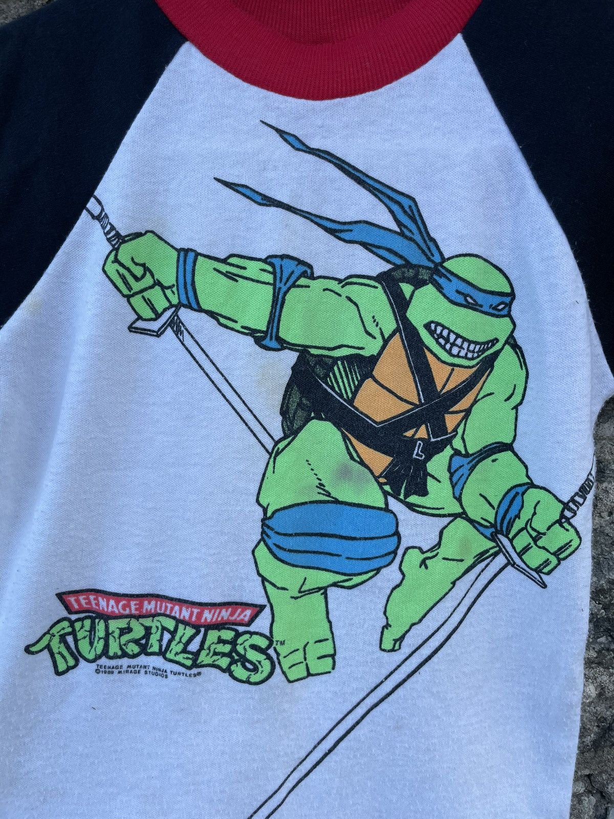 Vintage Vintage 1989 Teenage Mutant Ninja Turtles Ringer Tee Kids M Size US XXS / EU 40 - 3 Thumbnail