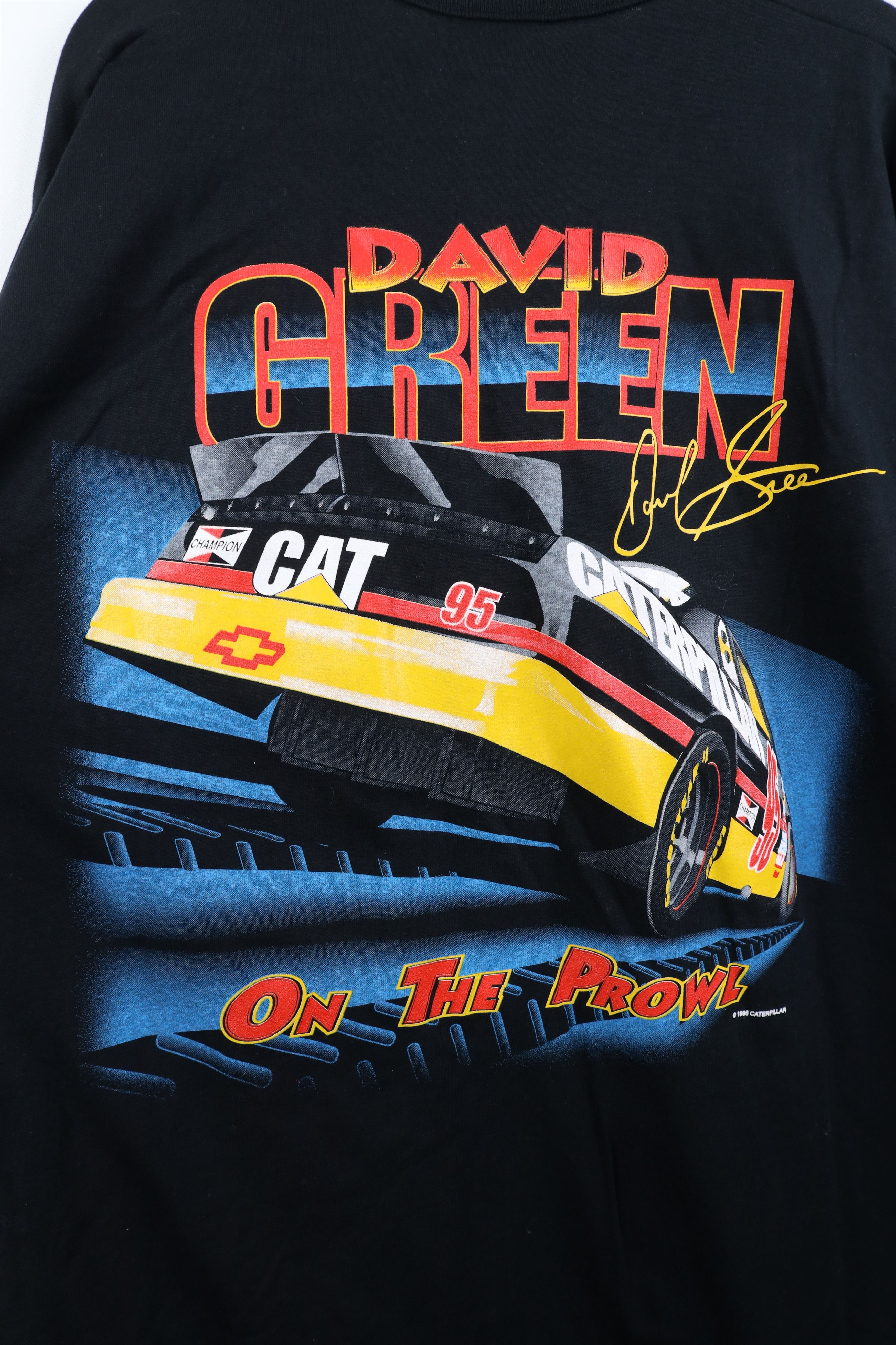 Vintage Vintage 90s NASCAR Cat Racing David Green All Print T-Shirt Size US XXL / EU 58 / 5 - 11 Thumbnail