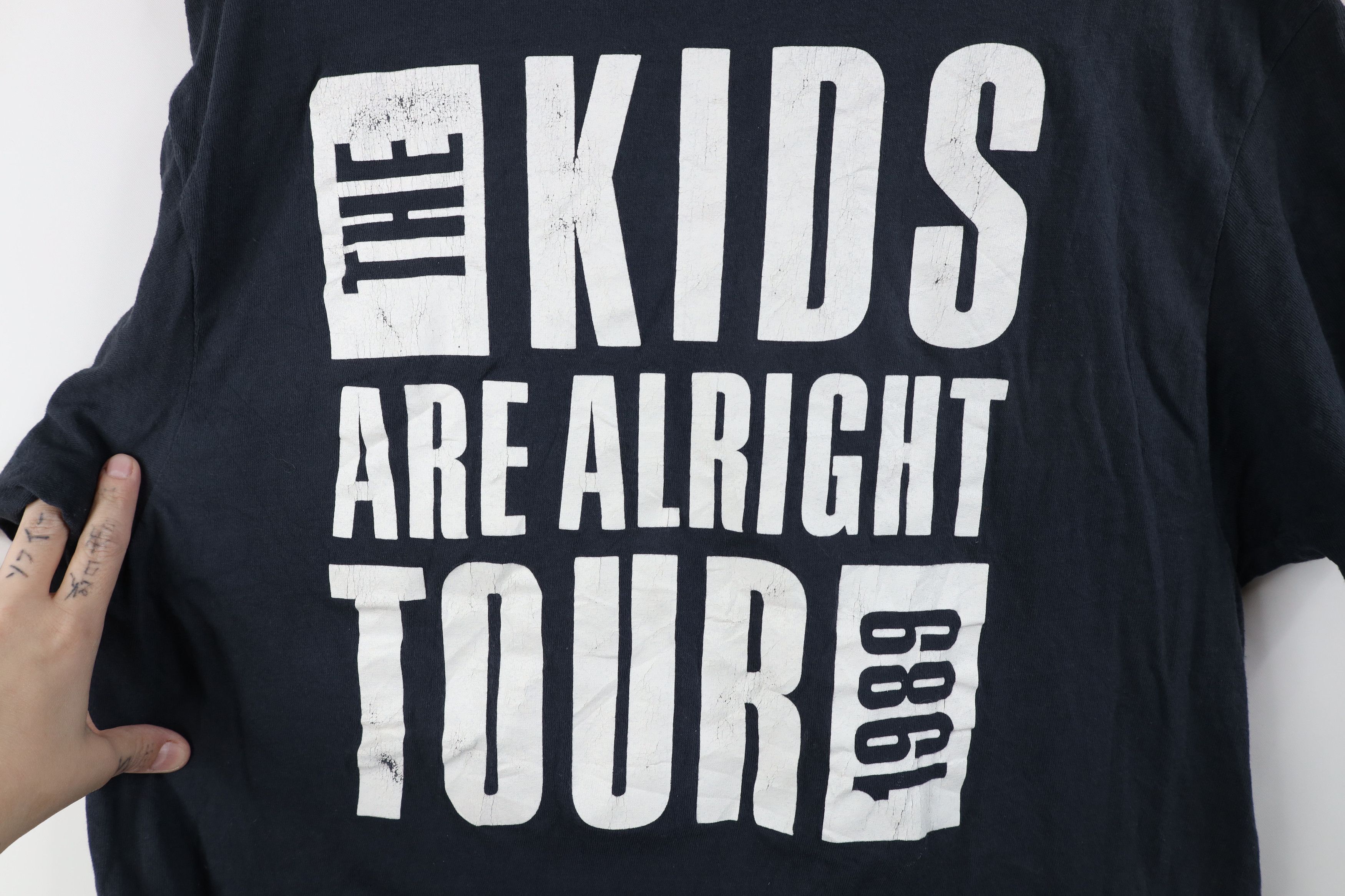 Vintage Vintage 80s Are Alright Tour The Who Band T-Shirt Black USA Size US XL / EU 56 / 4 - 11 Thumbnail