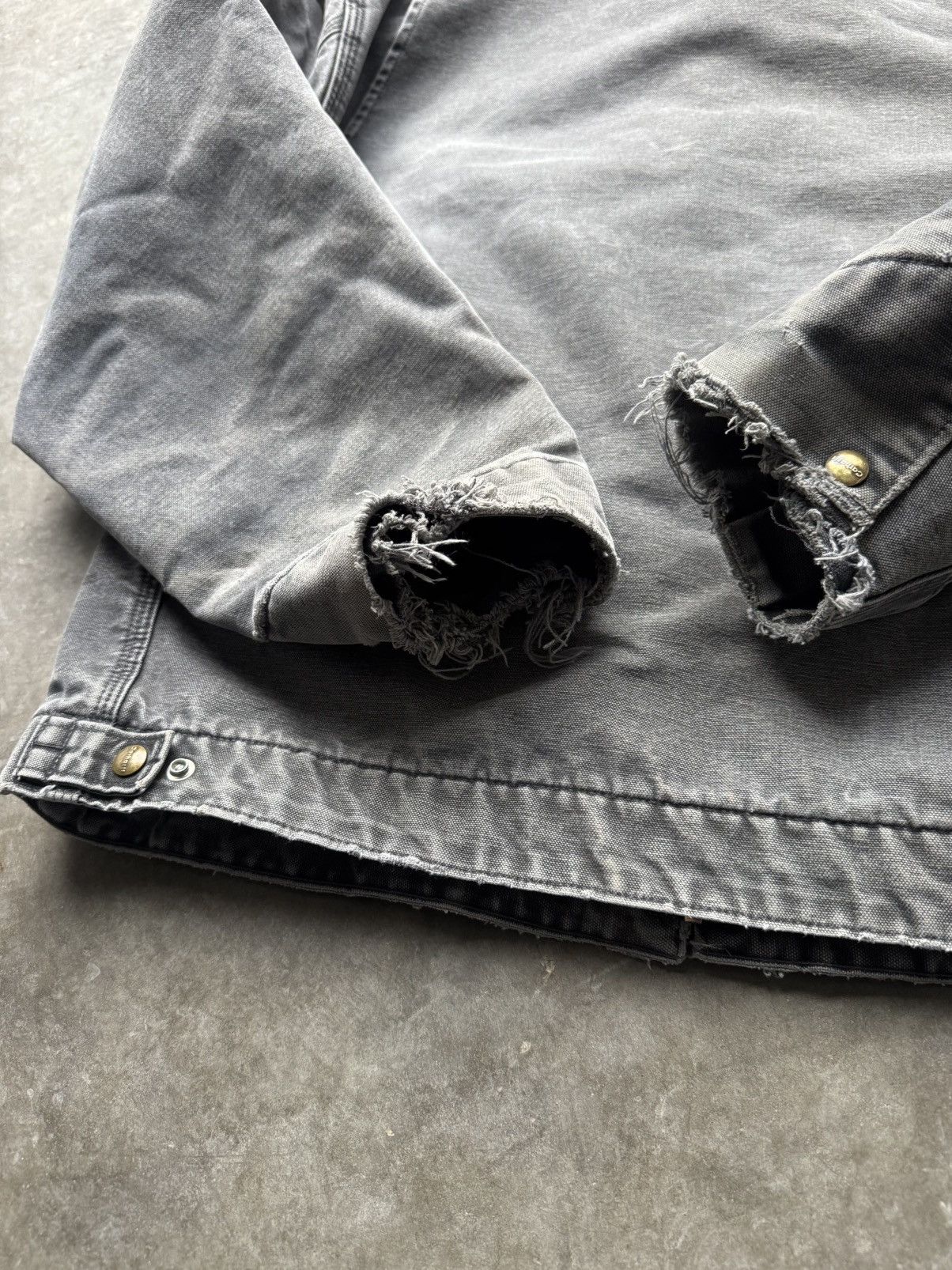 Carhartt Carhartt Faded Grey Detroit Jacket J97 PTL Workwear Jacket Size US XL / EU 56 / 4 - 3 Thumbnail