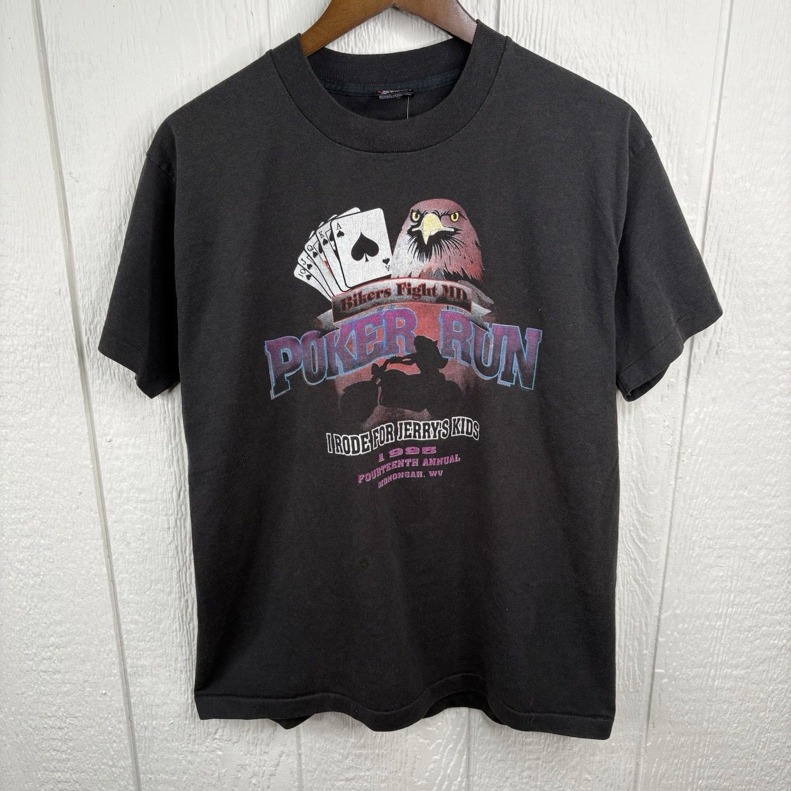 Fruit Of The Loom Vintage 90’s Eagle Motorcycle Poker Run Tee Shirt Size L Size US L / EU 52-54 / 3 - 1 Thumbnail