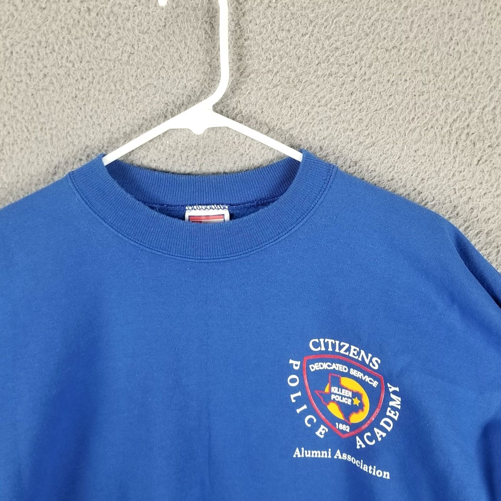 Hanes Hanes Vintage Police Academy Sweatshirt Men Large Blue Crew Neck Texas Killeen Size US L / EU 52-54 / 3 - 2 Thumbnail