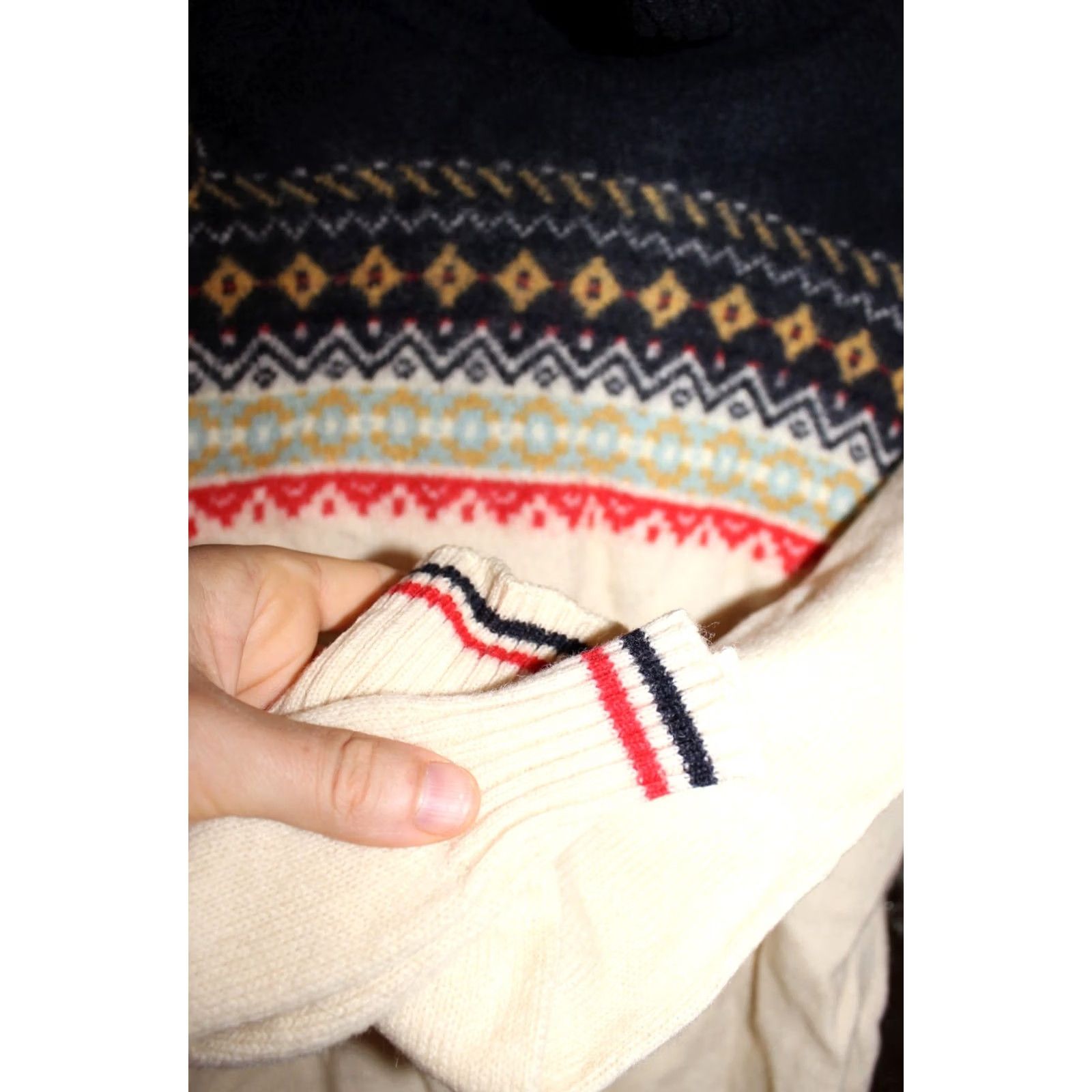 Vintage VINTAGE Pepperone sweater Sweatshirt 100% Wool - size M/S Unisex Adults Brown 1990s Mens Women Size US M / EU 48-50 / 2 - 4 Thumbnail