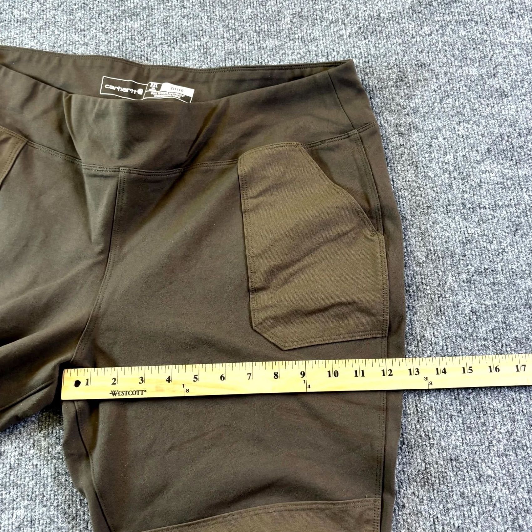 Carhartt Carhartt Leggings Women's 2XL Brown Elastic Waist Gym & Training, Hiking, Running & Jogging, Walking, Yoga, Outdoor, Solid, Logo, Regular Size Size 40" / US 18 - 5 Thumbnail