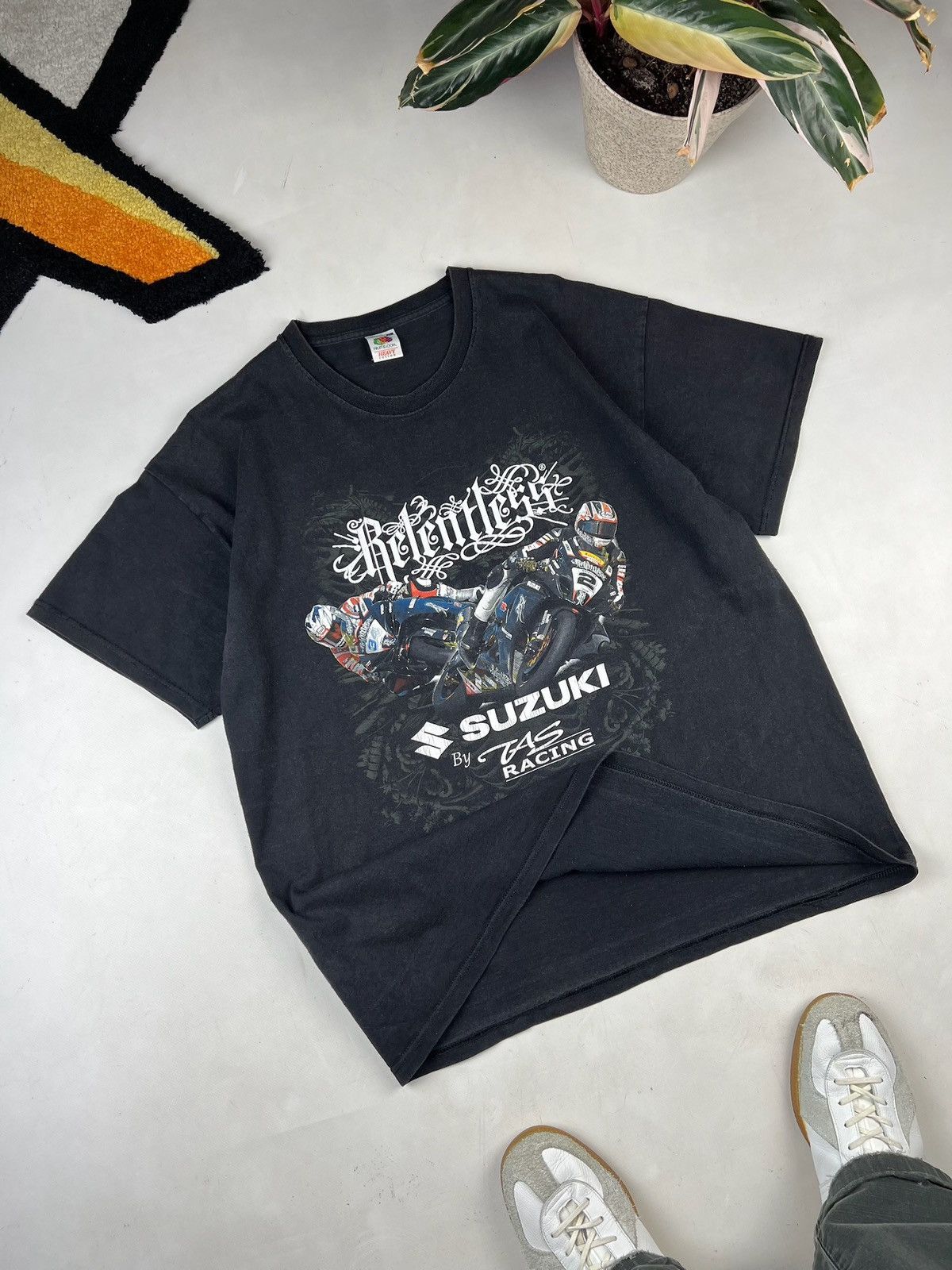 Japanese Brand Suzuki Moto Racing vintage t shirt gothic tribal Size US XL / EU 56 / 4 - 10 Thumbnail