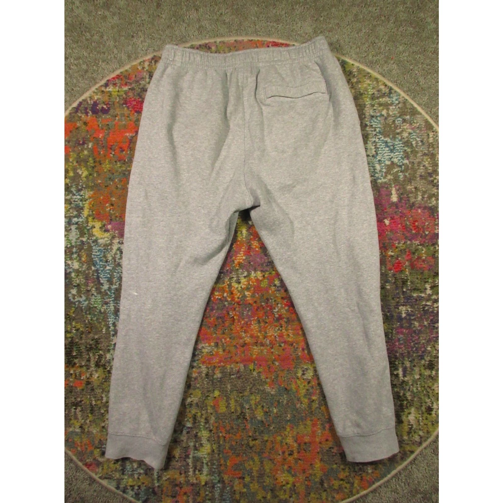Nike Nike Sweatpants Mens L Gray Fleece Joggers Embroidered Swoosh Bleach Spots 90s Sports Casual Activewear Size US 33 - 2 Thumbnail