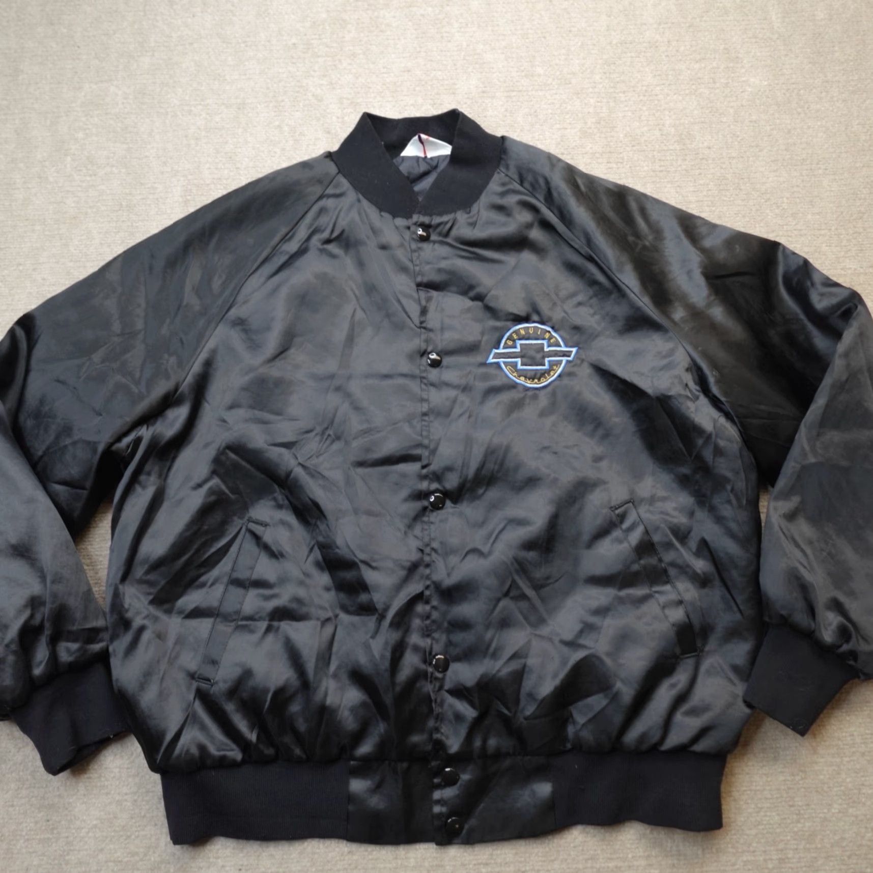 Doublet VINTAGE Chevrolet Jacket XL Black Bomber Satin Double Sided Embroidered Men Size US XL / EU 56 / 4 - 5 Thumbnail