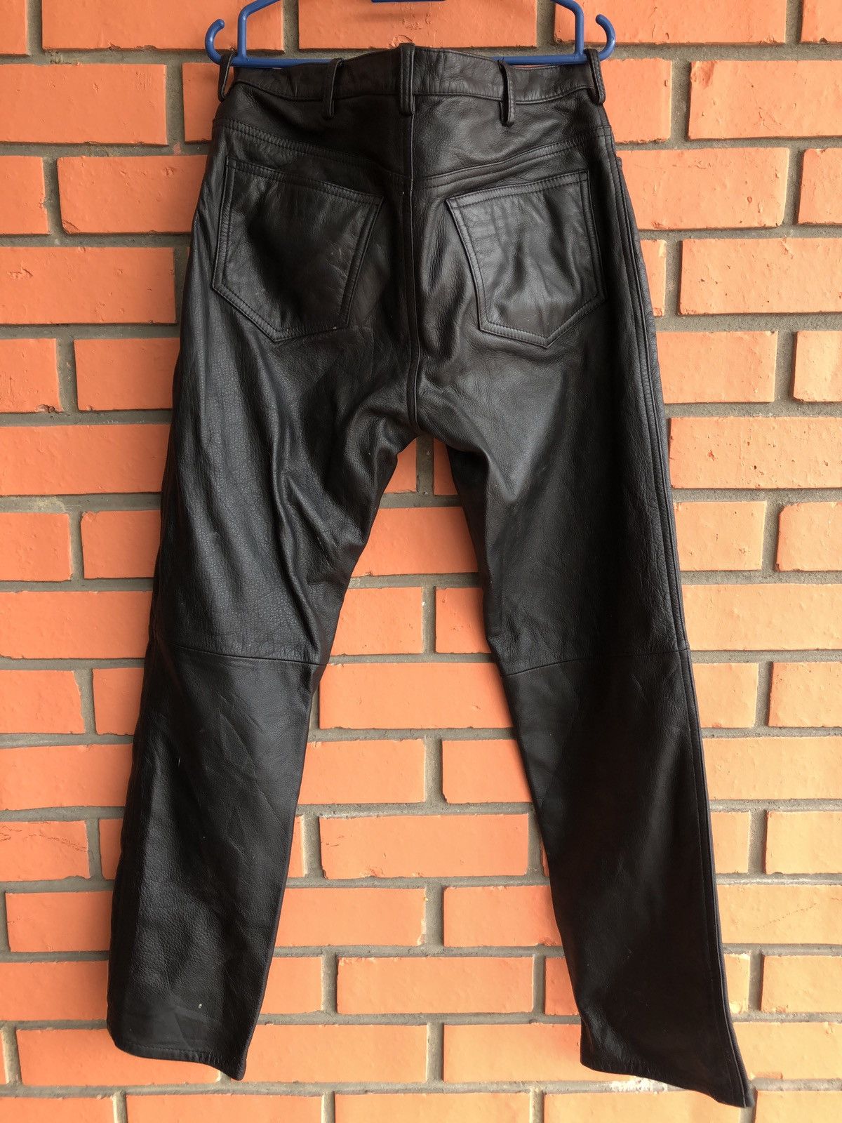 Japanese Brand × Leather VINTAGE SOFT LEATHER PARACHUTE BIKER PANTS VOLCONA Size US 32 / EU 48 - 3 Thumbnail