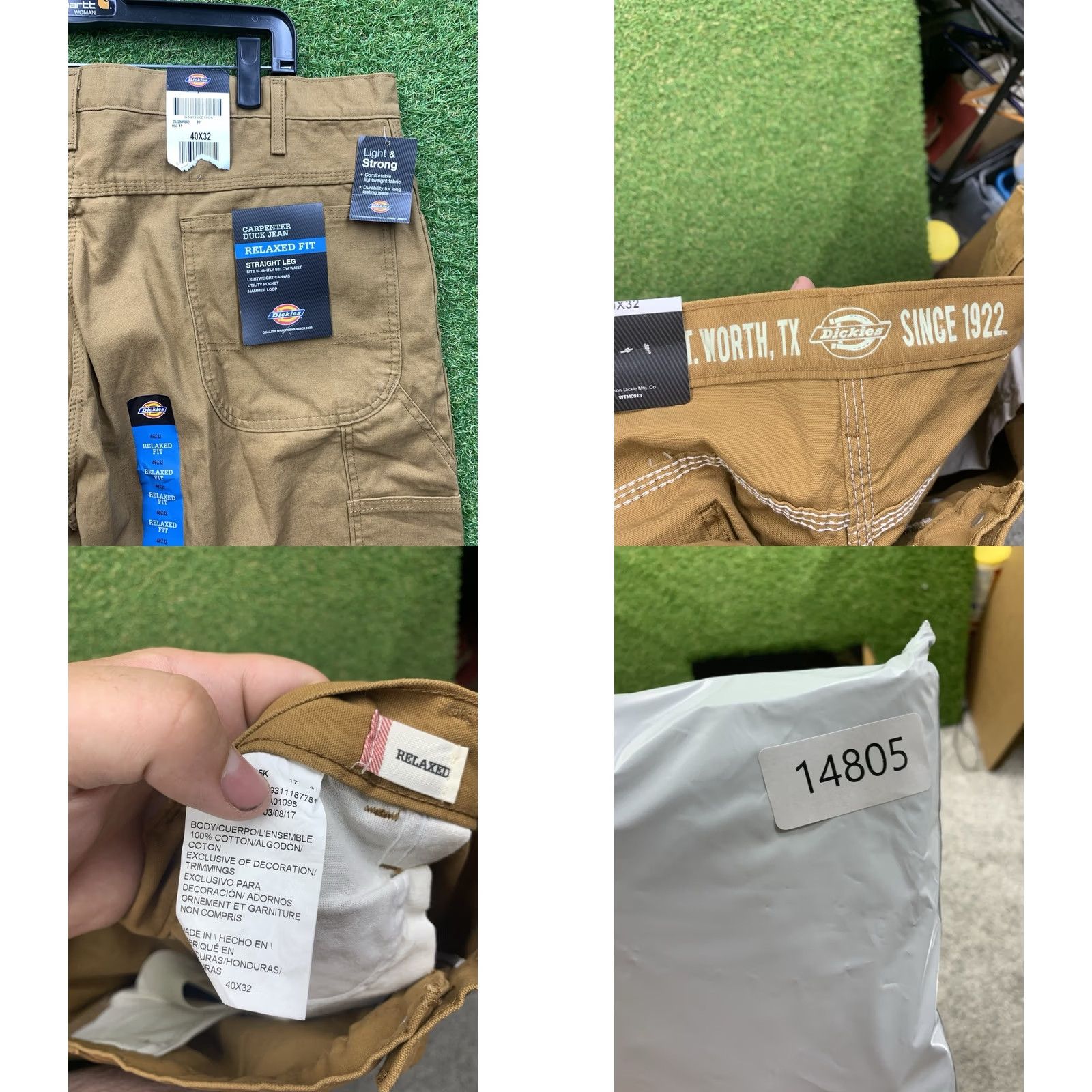 Dickies Dickies Work Pants Mens 40x32 Relaxed Fit Carpenter Style Cotton NWT Brown Duck Jeans Pants Dickies 1939 40 Regular Brown Duck Mens jeans Size US 40 / EU 56 - 8 Thumbnail