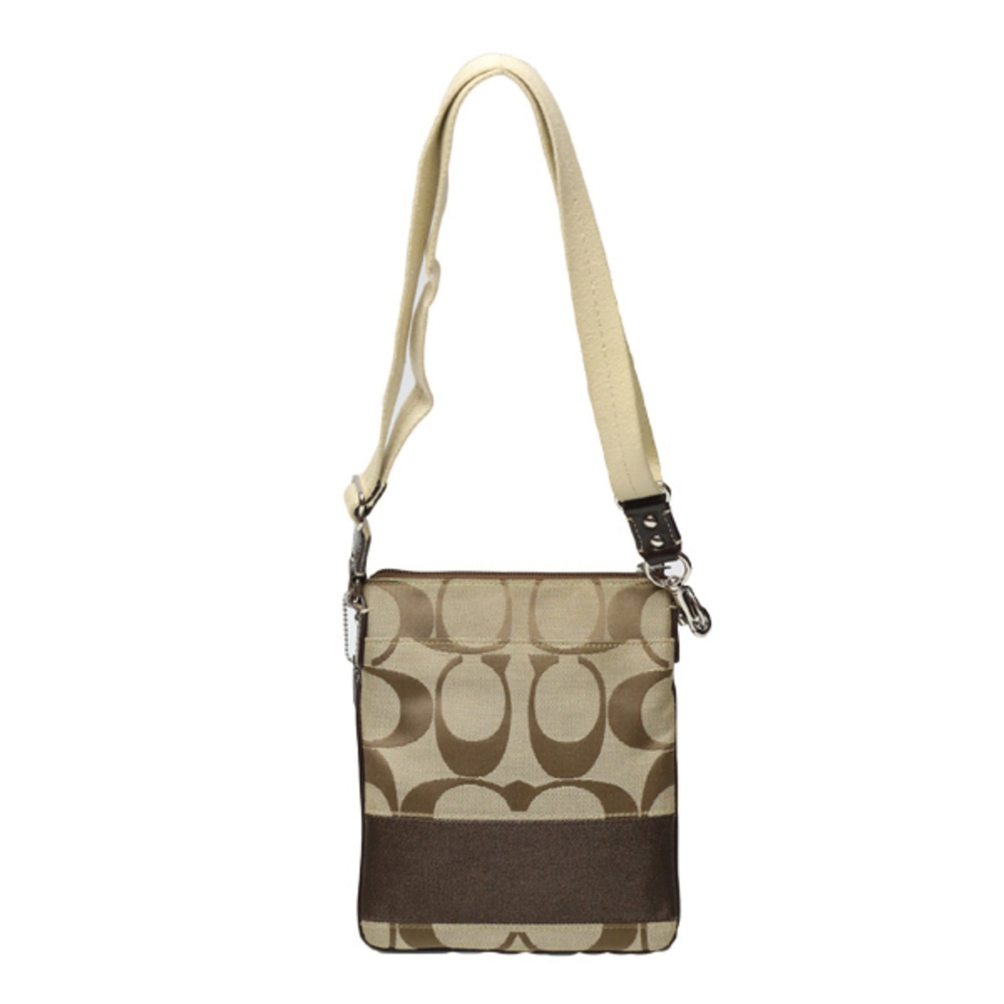 Coach Coach Signature Swing Shoulder Bag in Khaki Leather Size ONE SIZE - 1 Thumbnail