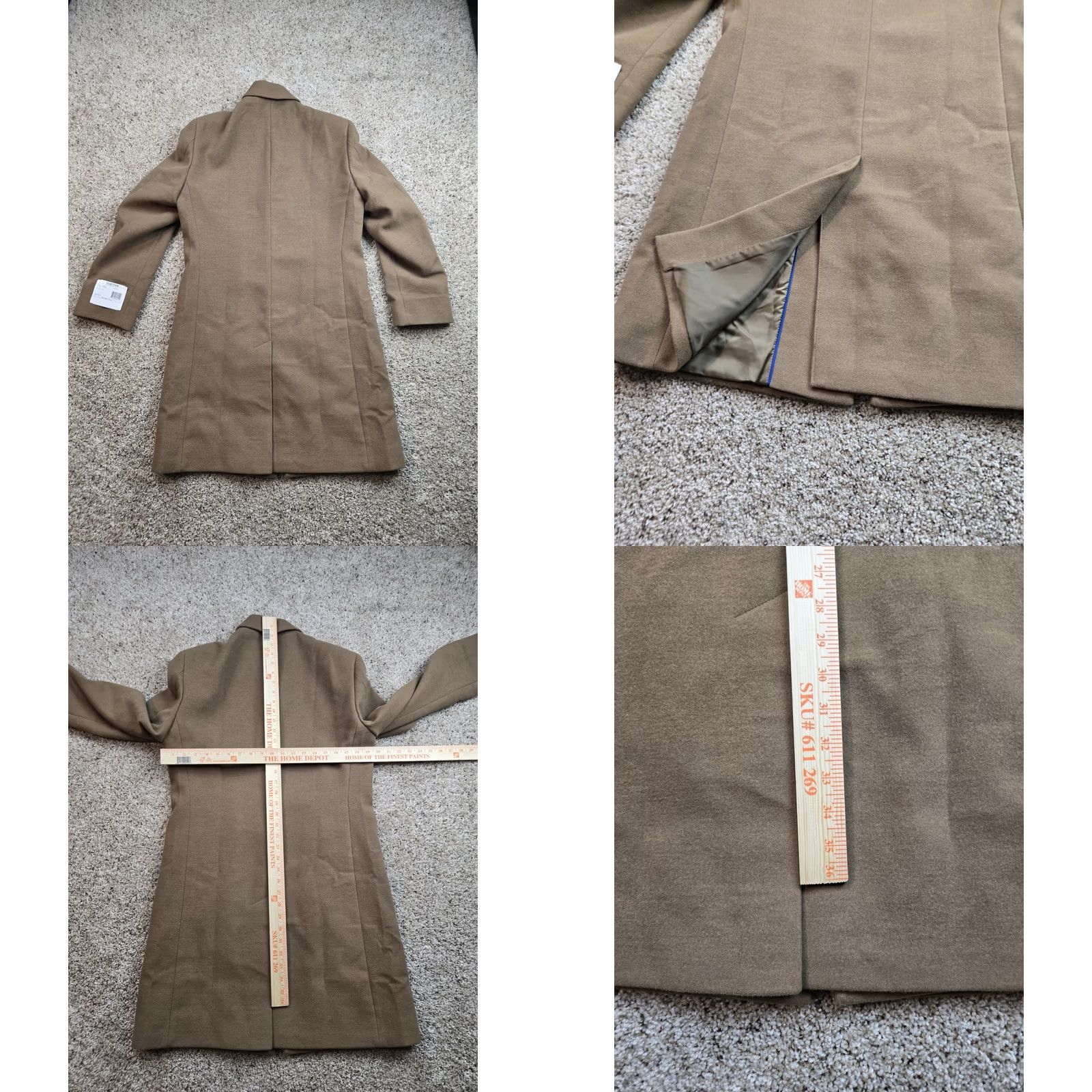 Kenneth Cole VINTAGE Kenneth Cole Reaction Overcoat Mens 36R Brown Stretch 3 Button Pockets NWT Size US XXS / EU 40 - 8 Thumbnail