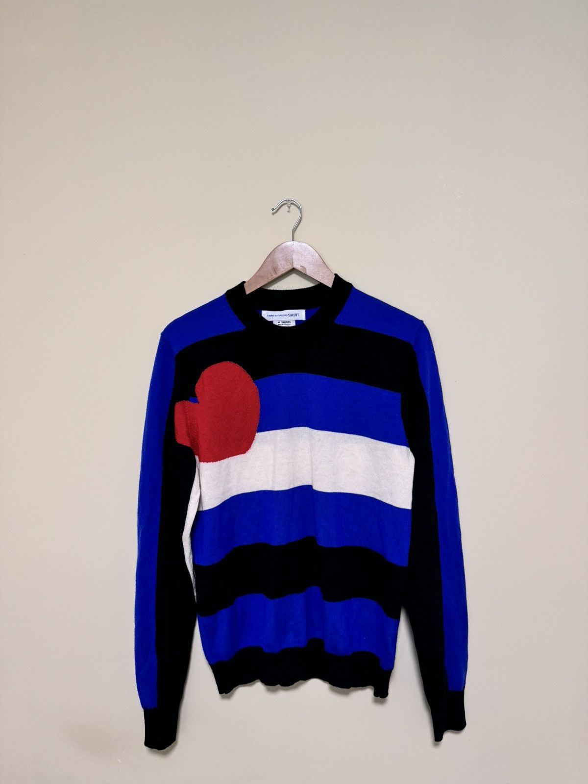 VETEMENTS x COMME des GARCONS SHIRT Blue Black White Knitted