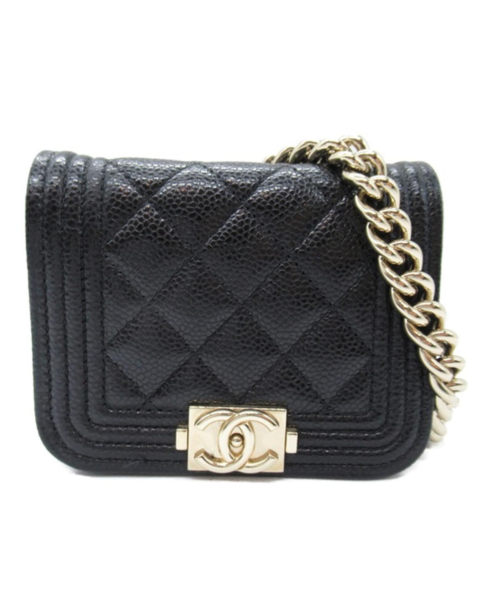 image of Chanel Black Caviar Cc Boy Belt Bag - Excellent Condition, Women's
